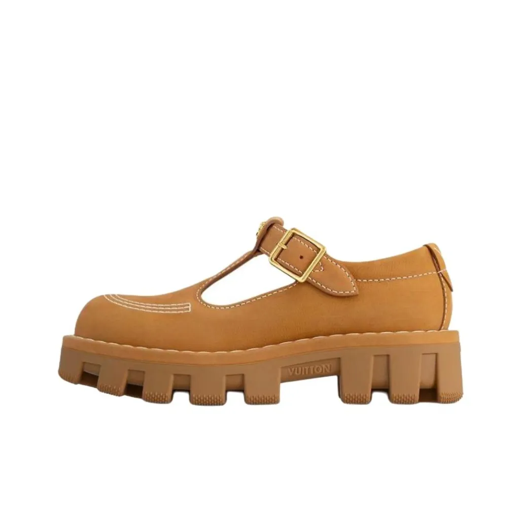 LOUIS VUITTON Janet Mary Jane Shoes Men Brown