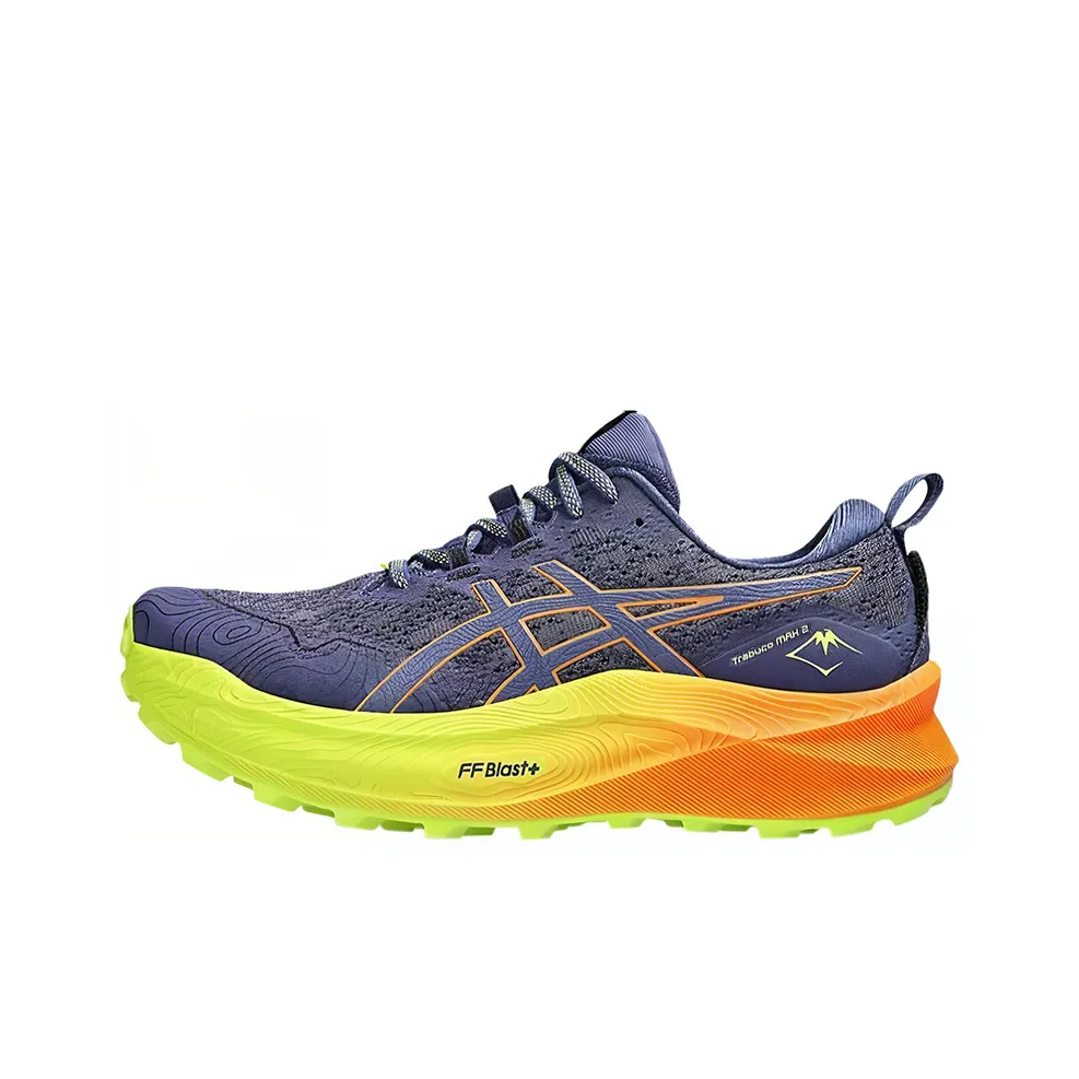 Asics Gel Trabuco Max 2 Low Top Trail Беговые кроссовки Мужские Синий Желтый