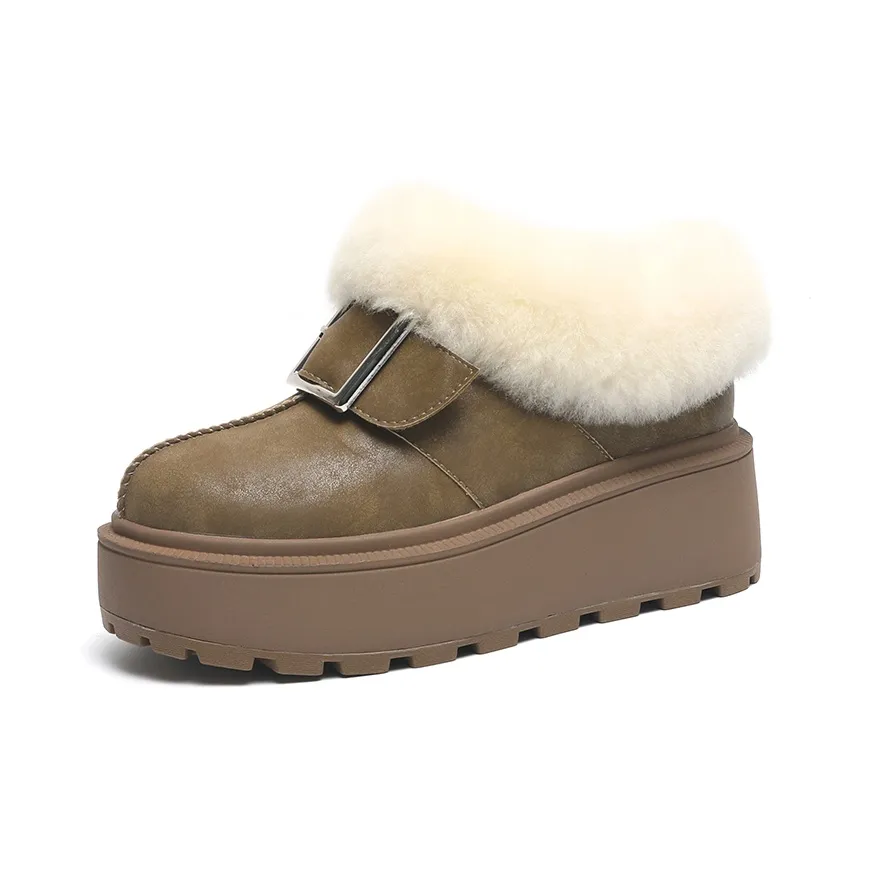 Теплоизоляционный увеличивающий высоту устойчивый к истиранию противоскользящий сноубутсы на подошве 7 см женские