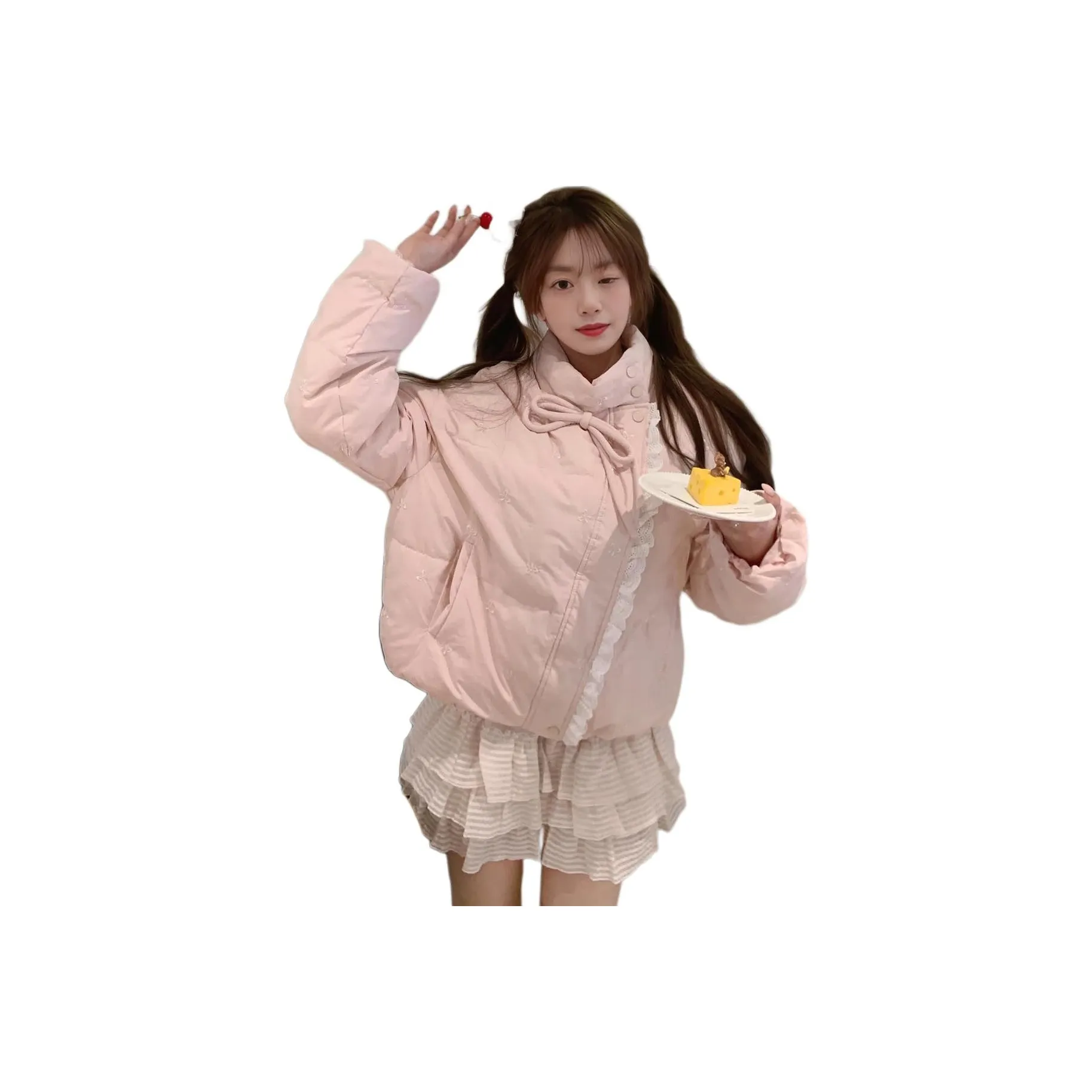 MUCCHIC Розовый Женский Пуховик