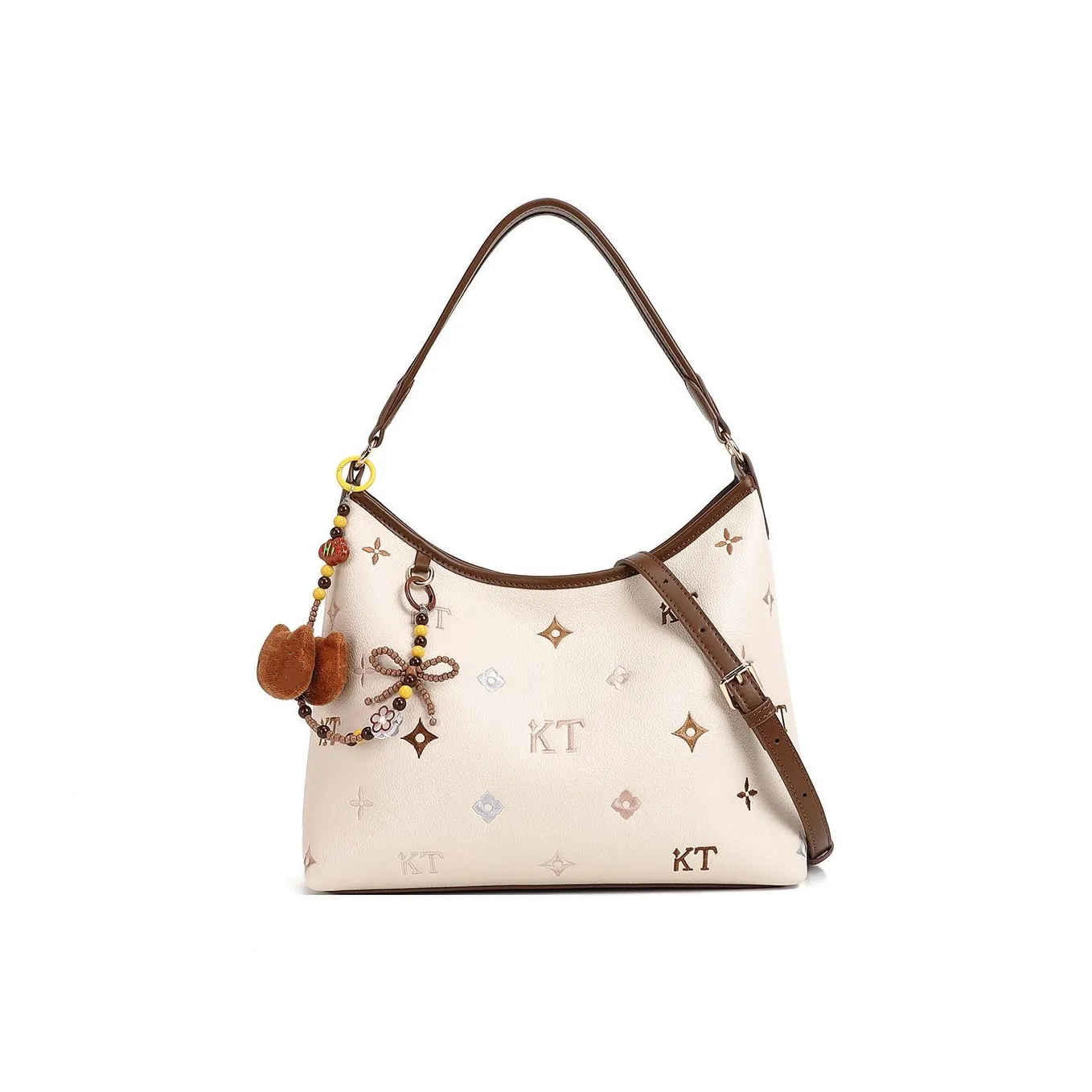 DIFFERENT FACES ПУ (полиуретан) Сумка через плечо Женская Граффити Коричневый