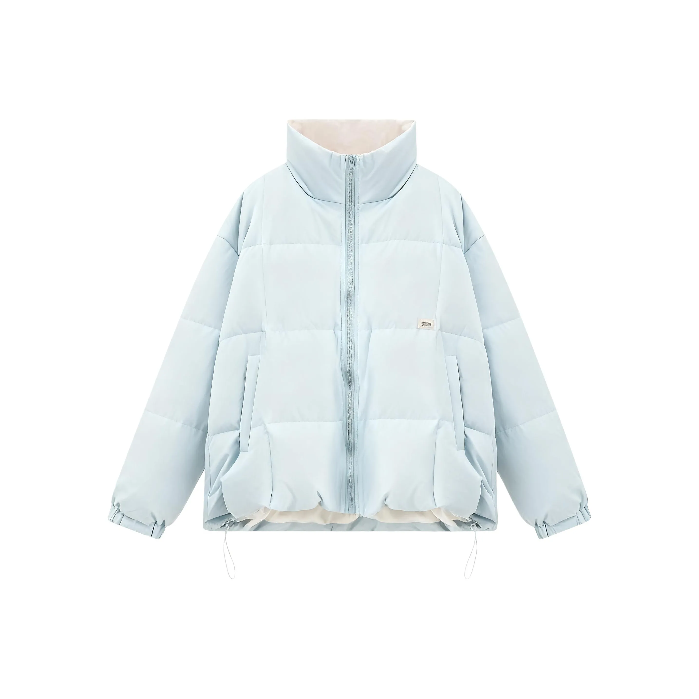 ZVJH Серый Синий Женский Пуховик