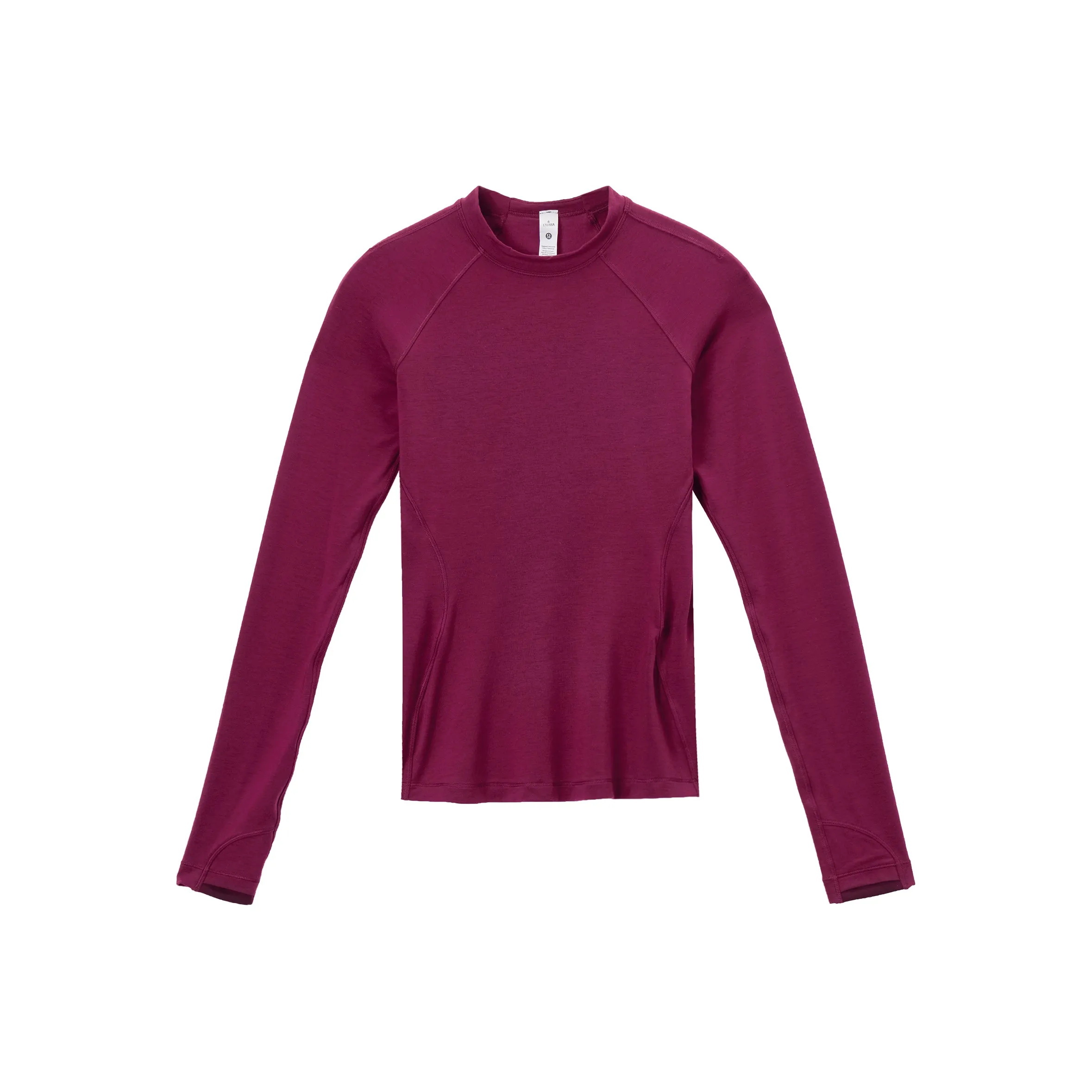 lululemon Длинный рукав T-рубашка Женская Темно-красная