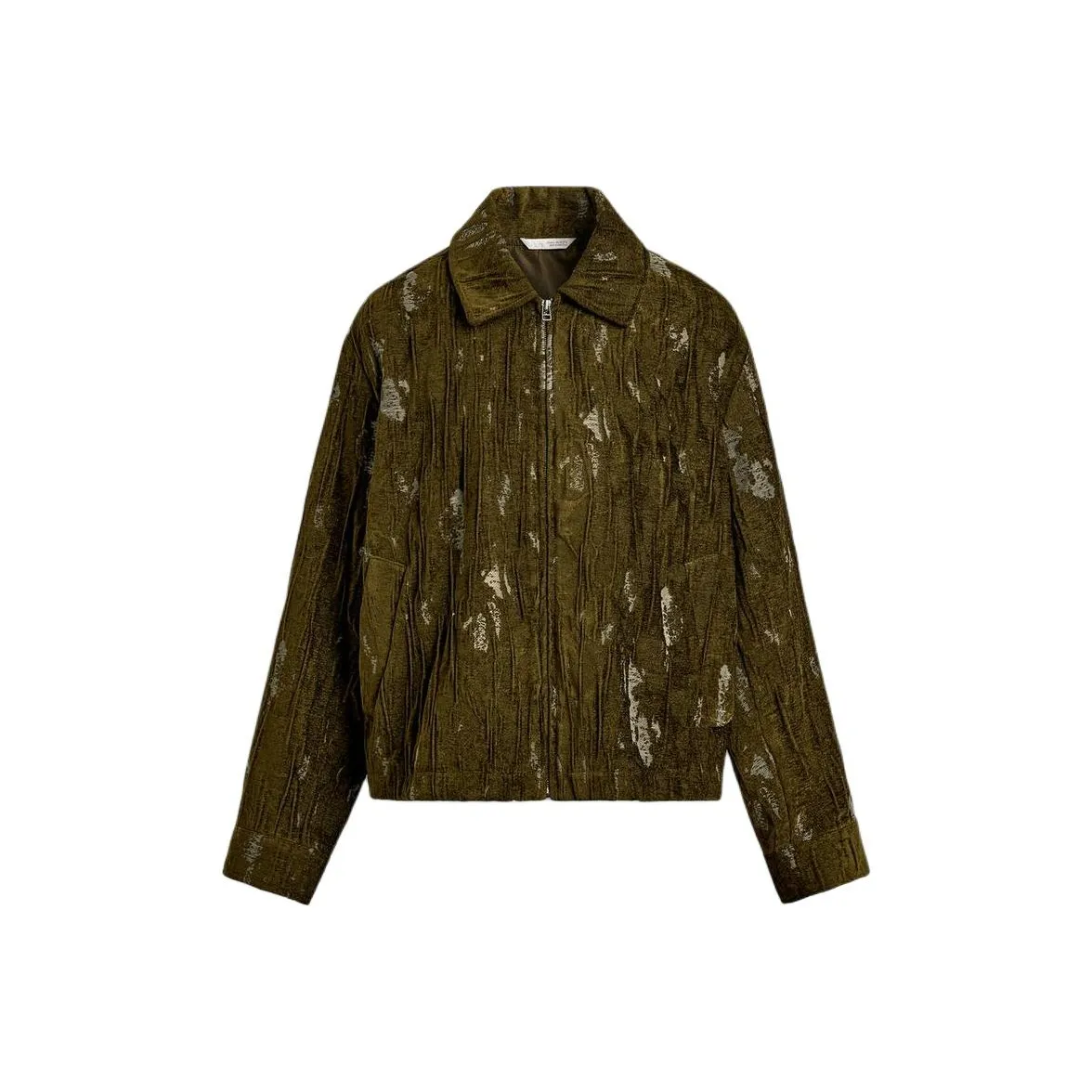 ZARA Зебра с принтом зеленый мужской куртки