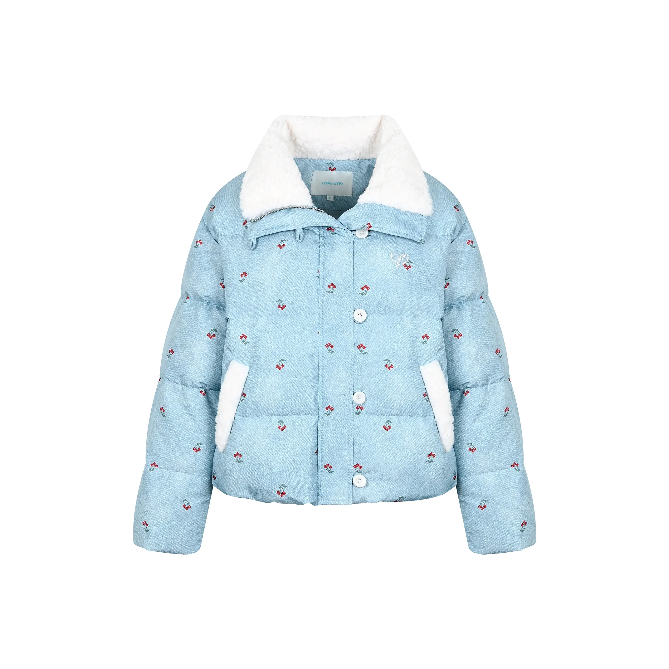 Umoumo Джинсовый синий Женские Пуховые куртки