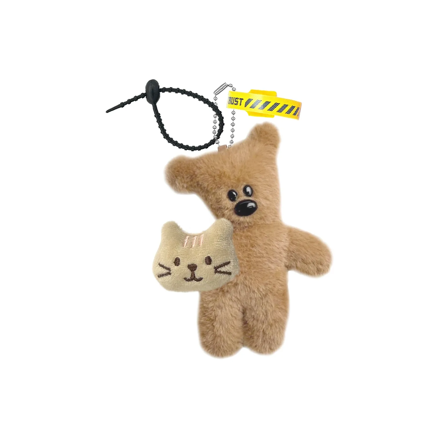 FULUOKANG Обнимающий Котенок Наклонённая Голова Медведь Кукла Плюшевая Подвеска 13 см Рекомендуемая Высота