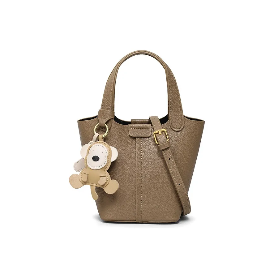 Younger Song Коровья кожа Одно плечо Сумка Обычный Женский Слоновой серый