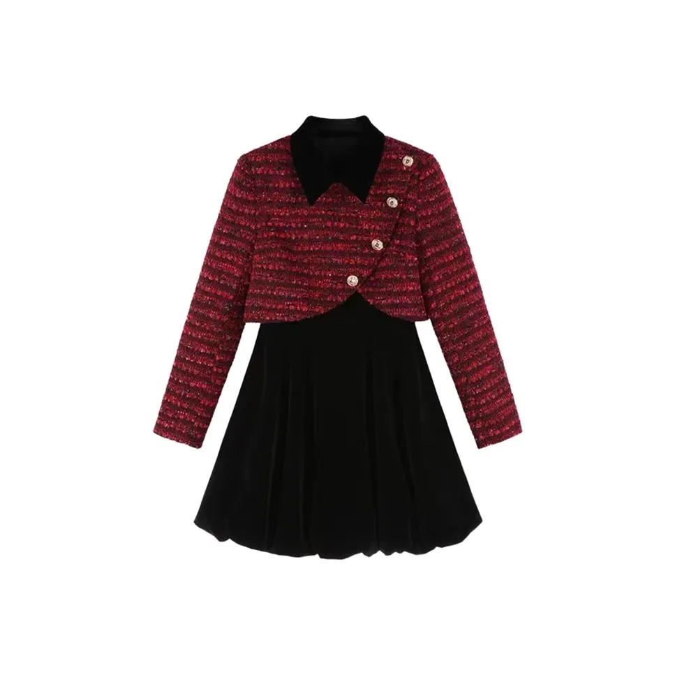 SYEEE WITH U Длинное платье с длинными рукавами женское