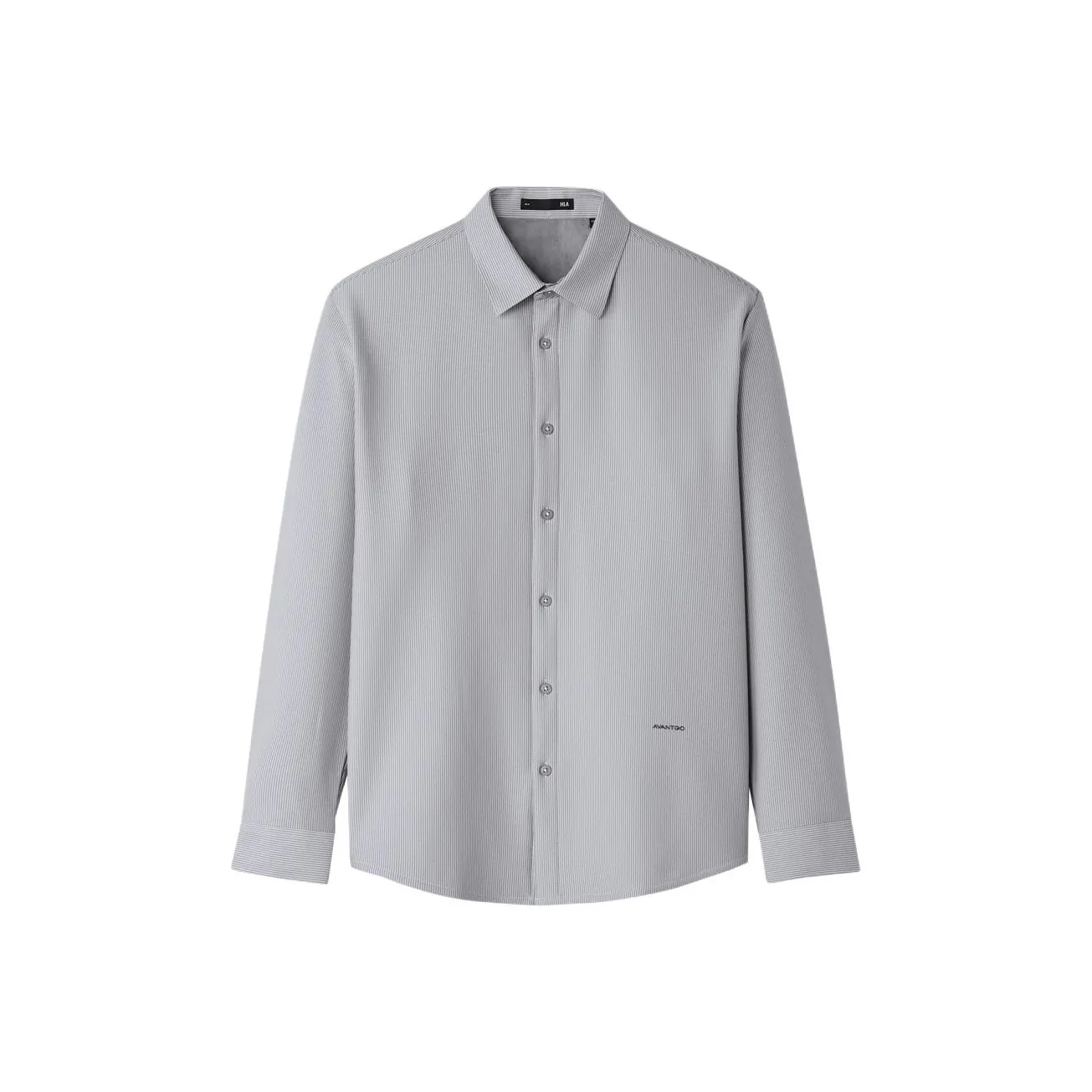 HLA Средне-серый Полосы 9E Мужские Рубашки