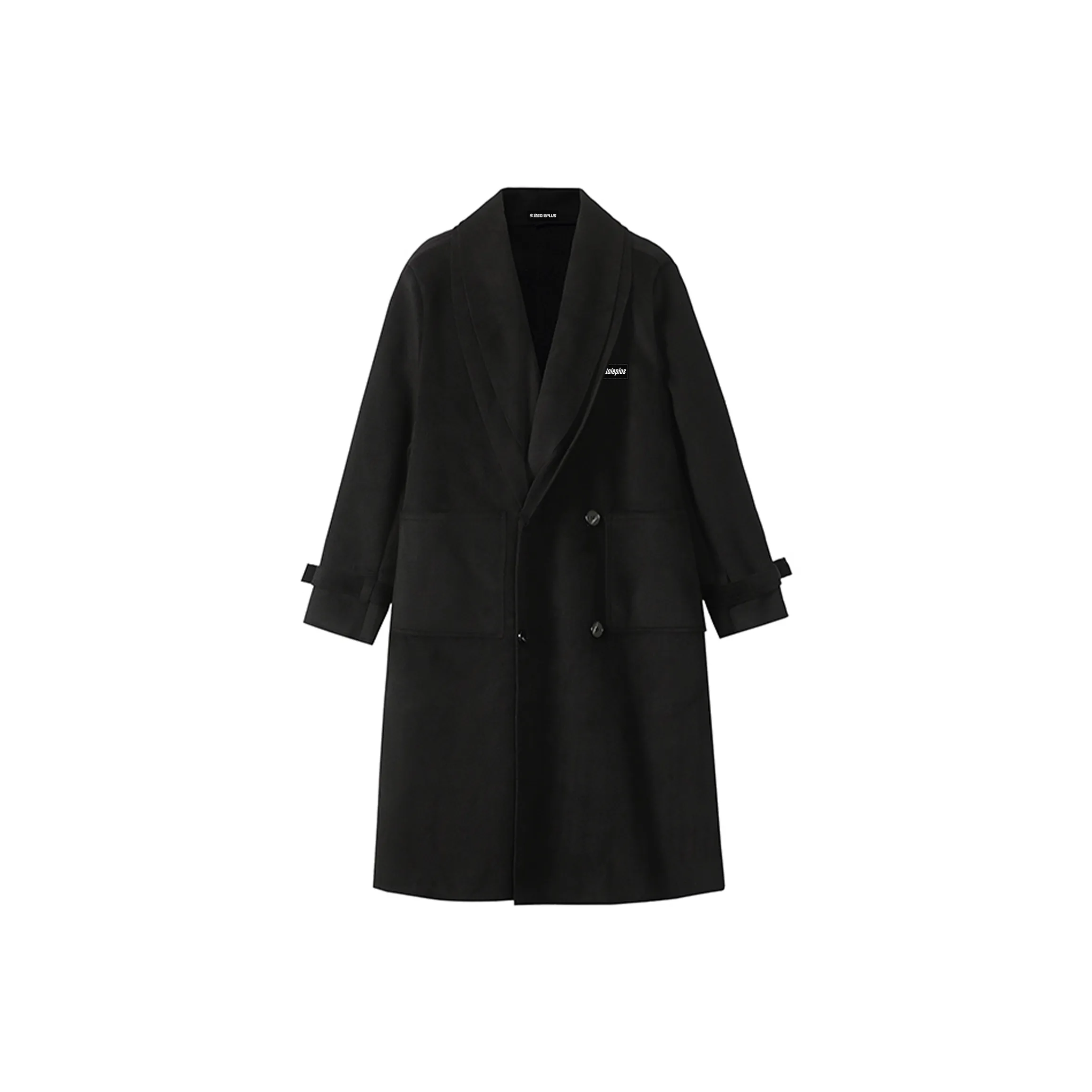 SOIE Черное Унисекс Пальто