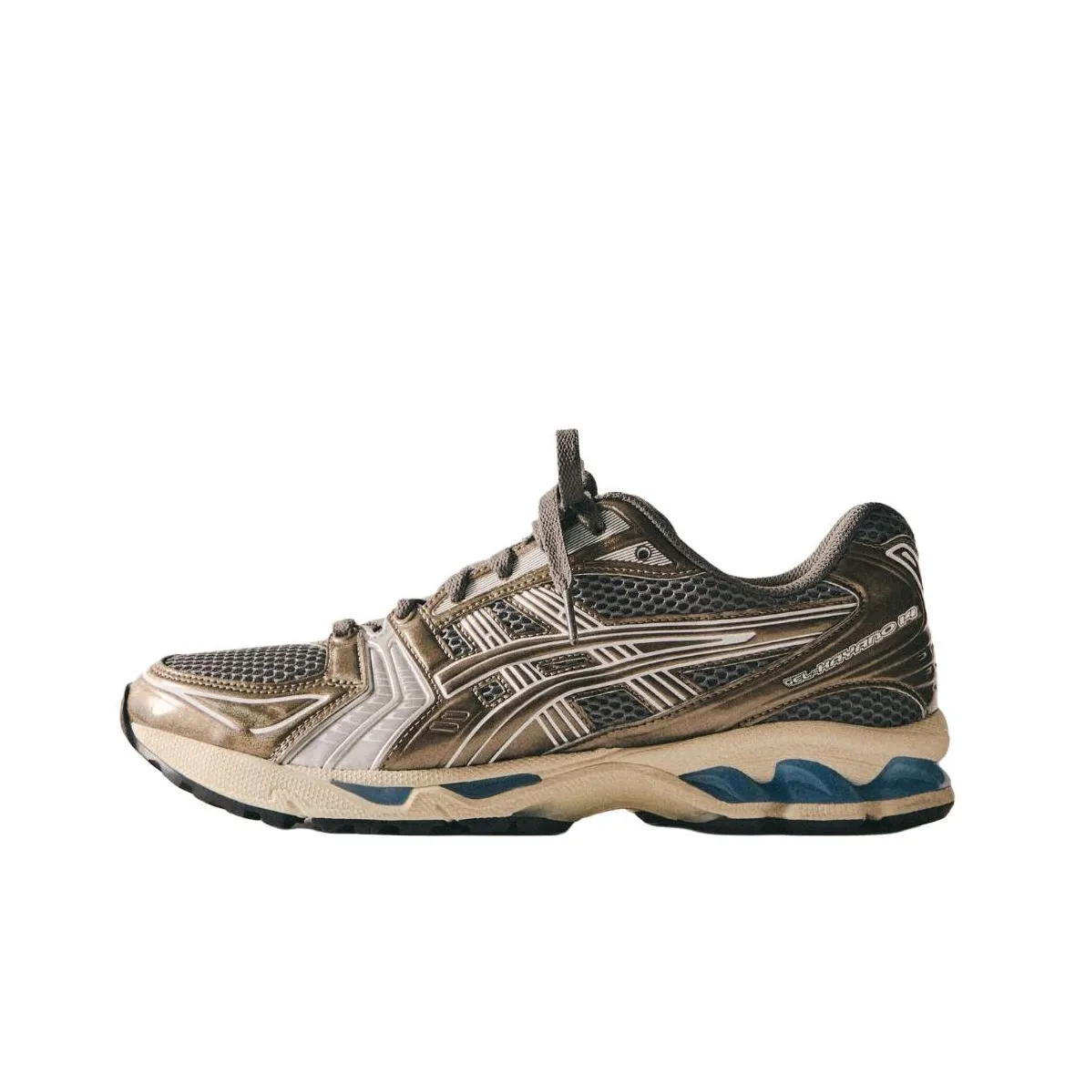 KITH x ASICS Gel Kayano 14 Беговые кроссовки Унисекс Готический Золото-черный