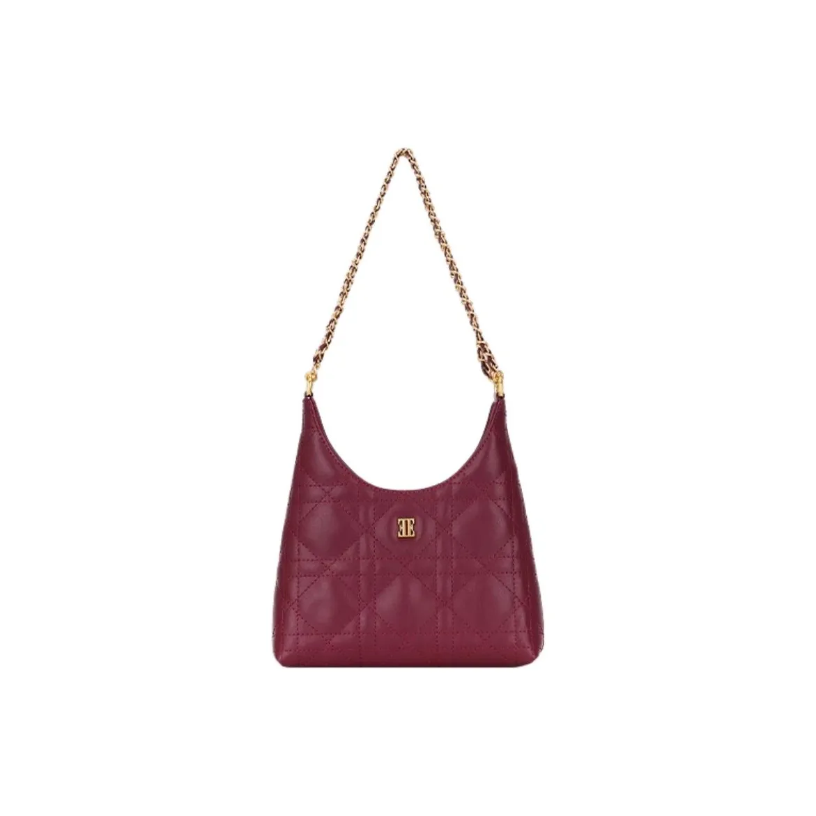 ELLE Коровья кожа Сумка через плечо Стандартная Женская Бургунди Черная Кожа