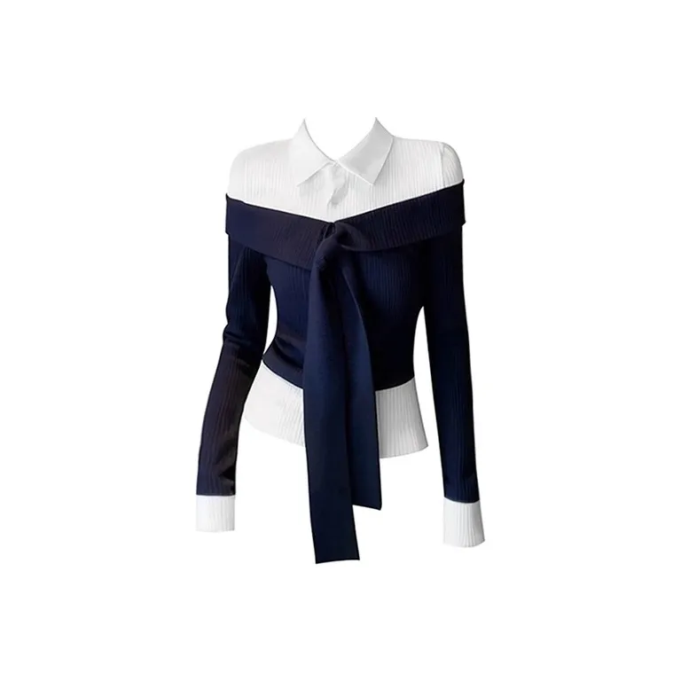 ABBY GODDESS Осенний T-рубашка Женская Темно-синяя