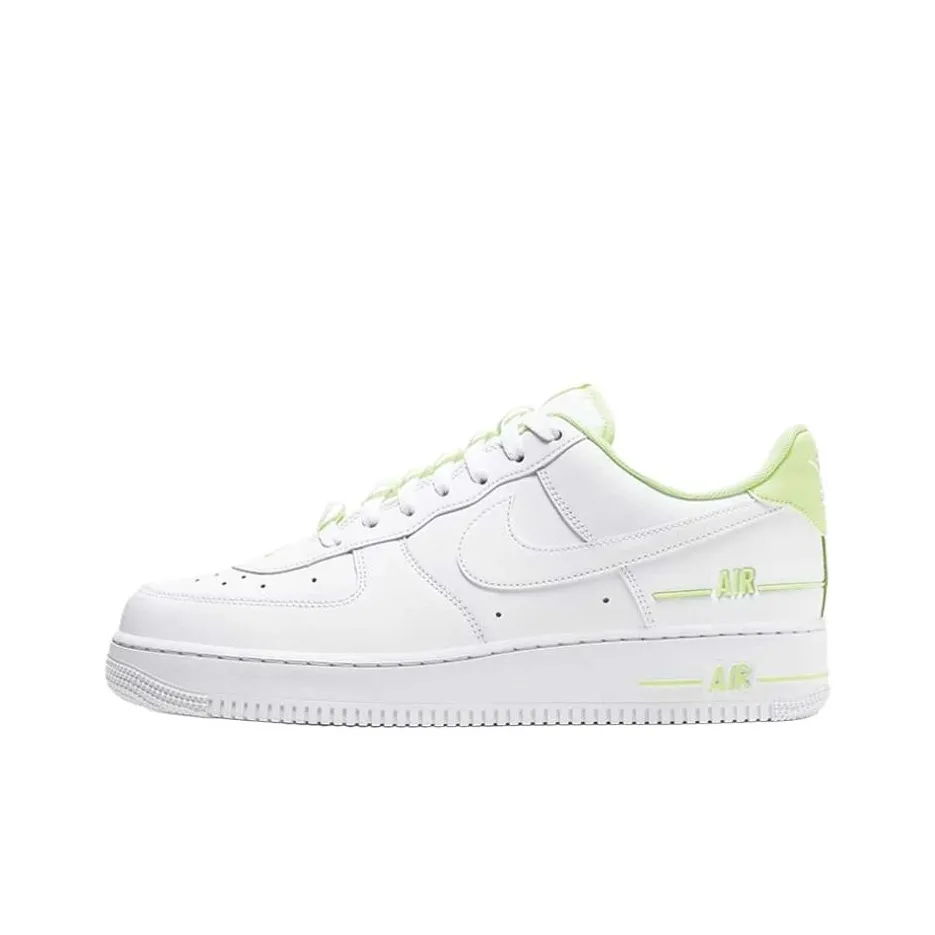 Nike Air FORCE 1 Double Air Low Skateboard Кроссовки Унисекс Белый Неон Желтый