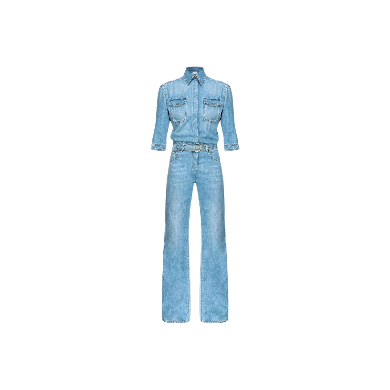 PINKO SS24 Комбинезон Женский Светло-Синий