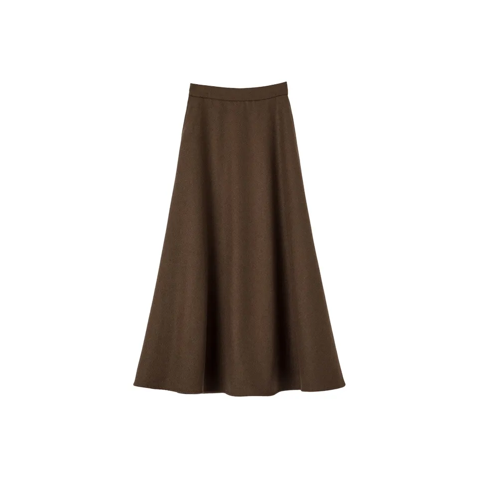 Late White Повседневный Длинный Юбка Женские