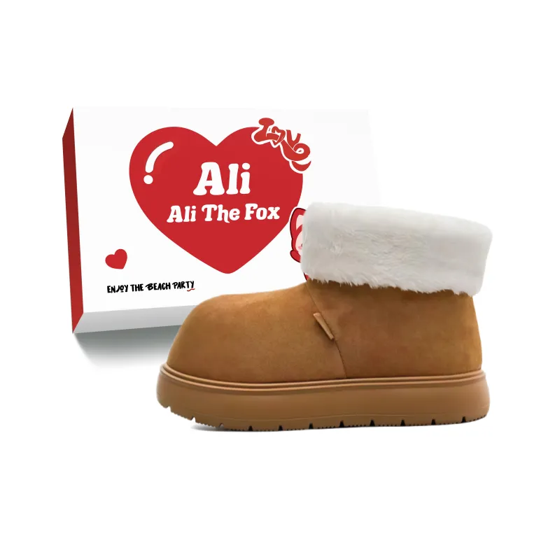 Али Тх Фокс Fashion Minimalist Style Cute Thermal Abrasion-resistant Slip-resistant Short Snow Boots Women's