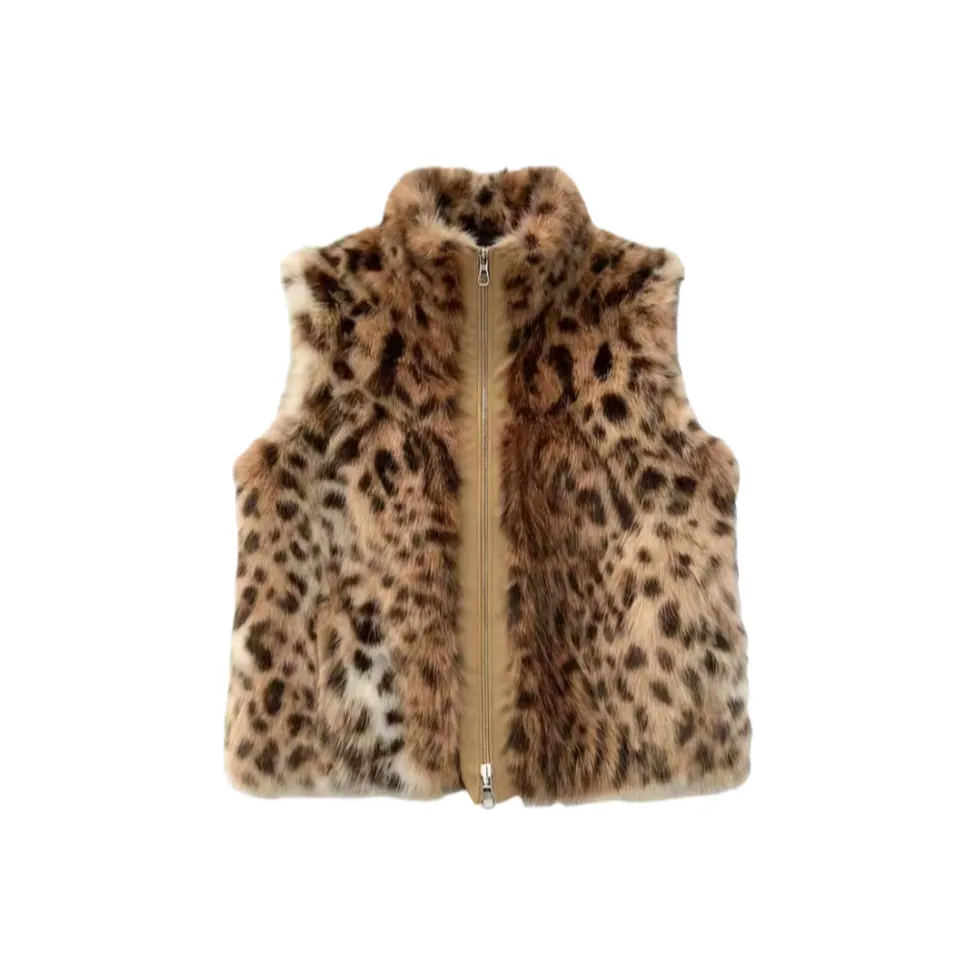 ZEKIKO STUDIO Леопардовый принт Женские Меховые изделия