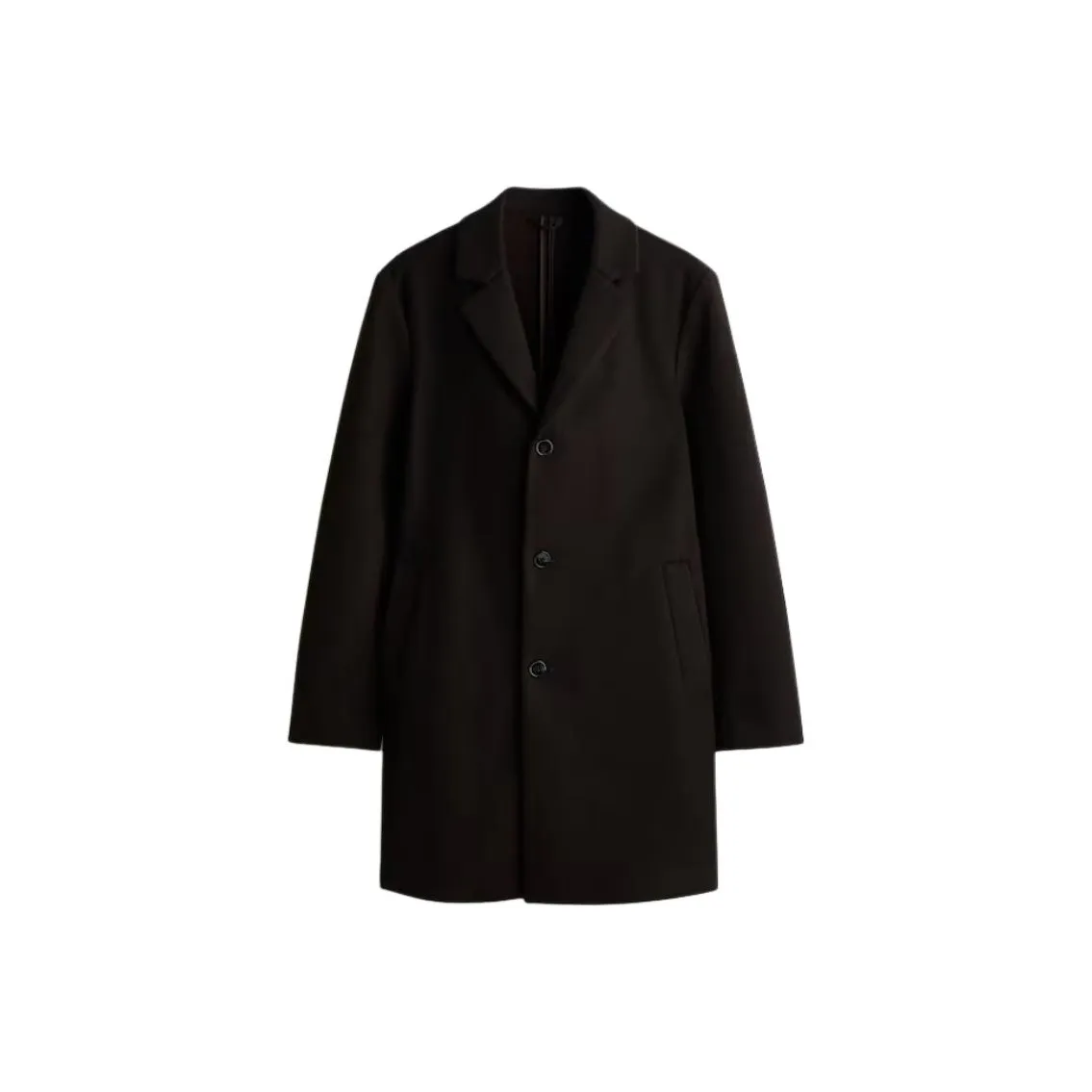 H M Темно-коричневое мужское пальто