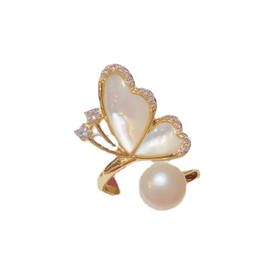 BONAS Мать Жемчужная Жемчужный Сплав Кольца Женские