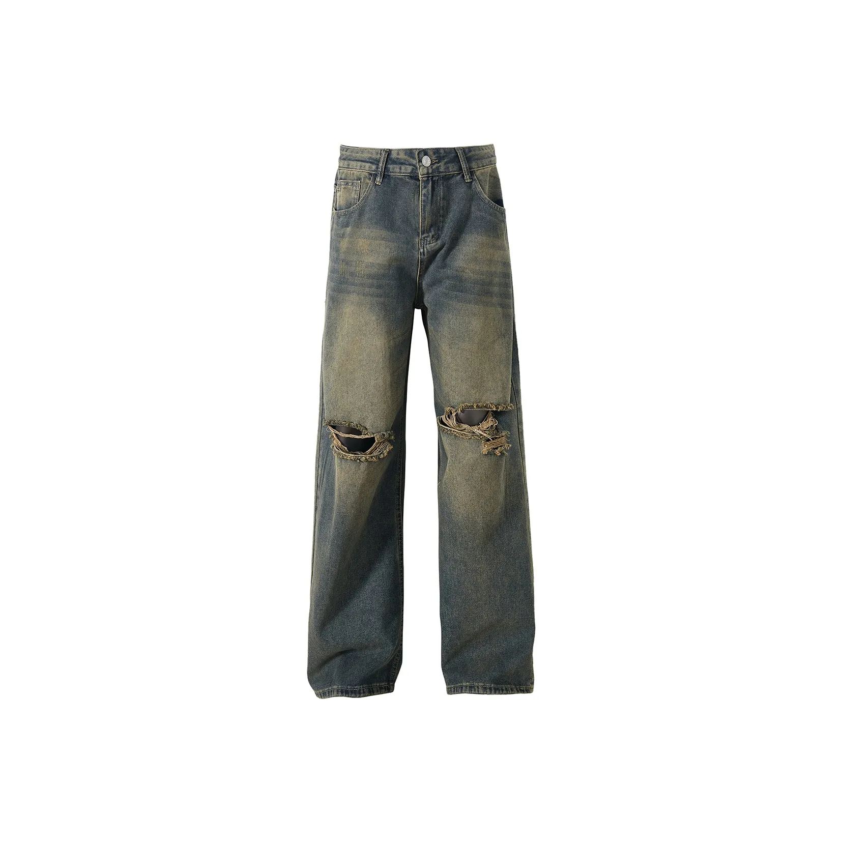 JIKENDI Винтажные синие унисекс джинсы