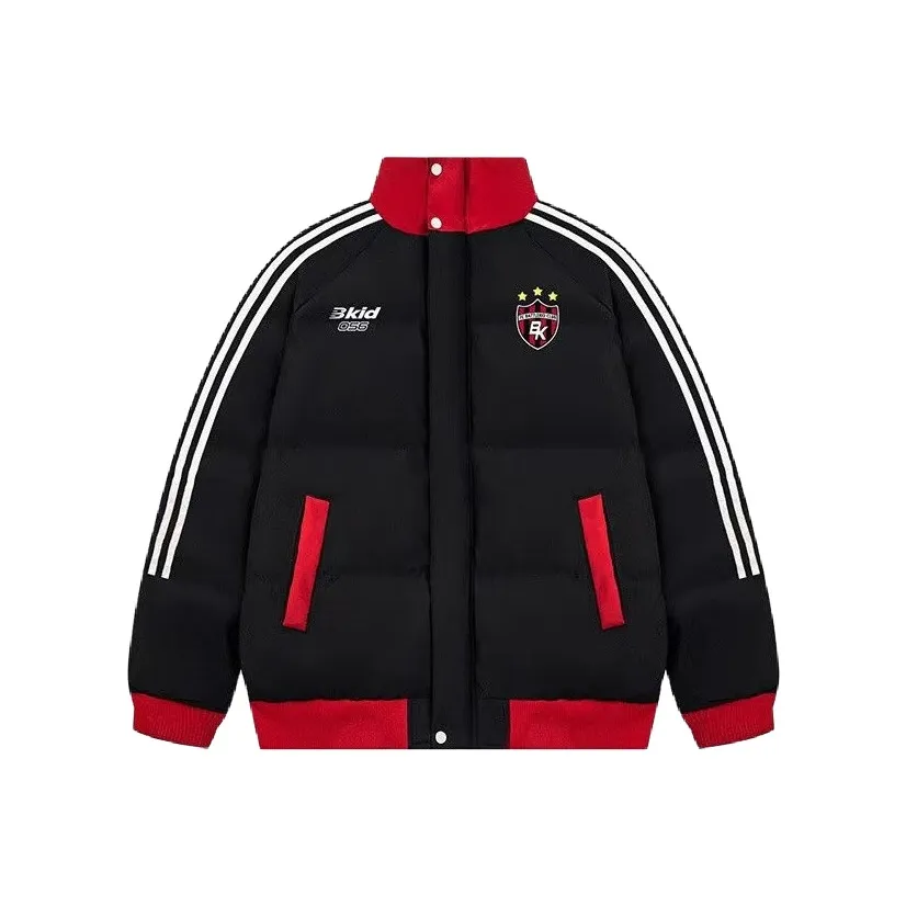 YOUSEKOO Черный Красный Женский Пуховик