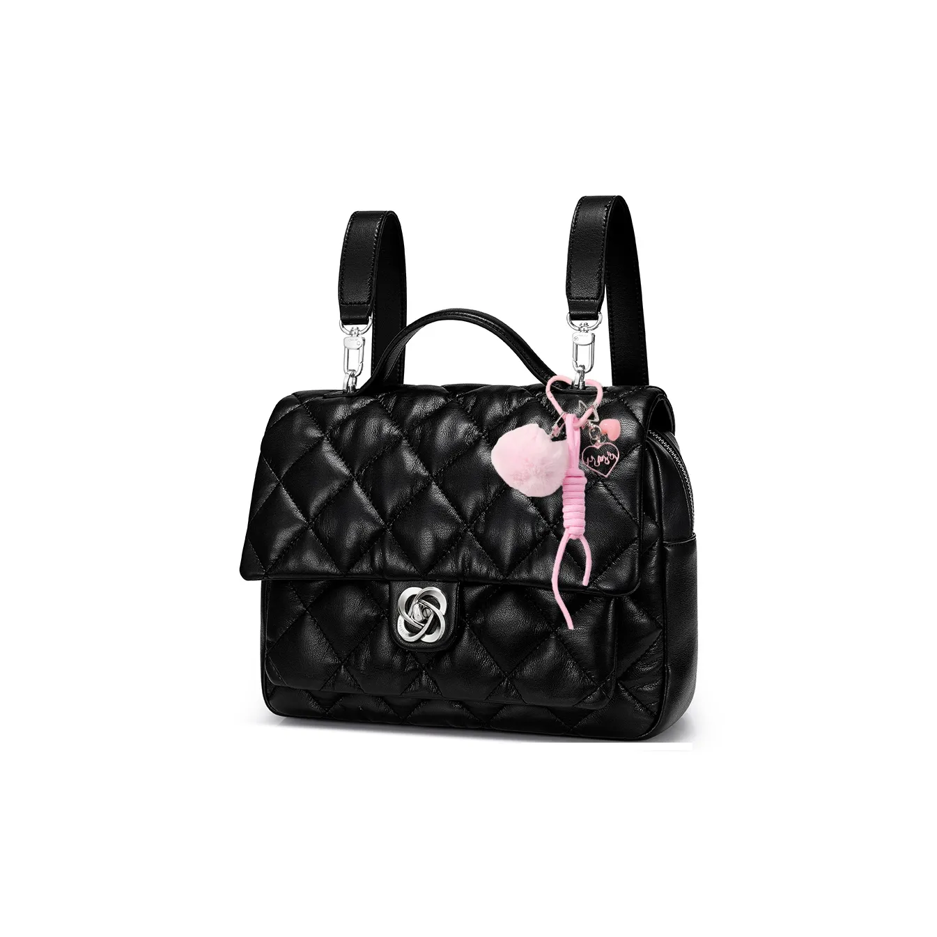 JUST STAR Синтетическая кожа Ноутбук Рюкзак Большой Женский Черный Белый