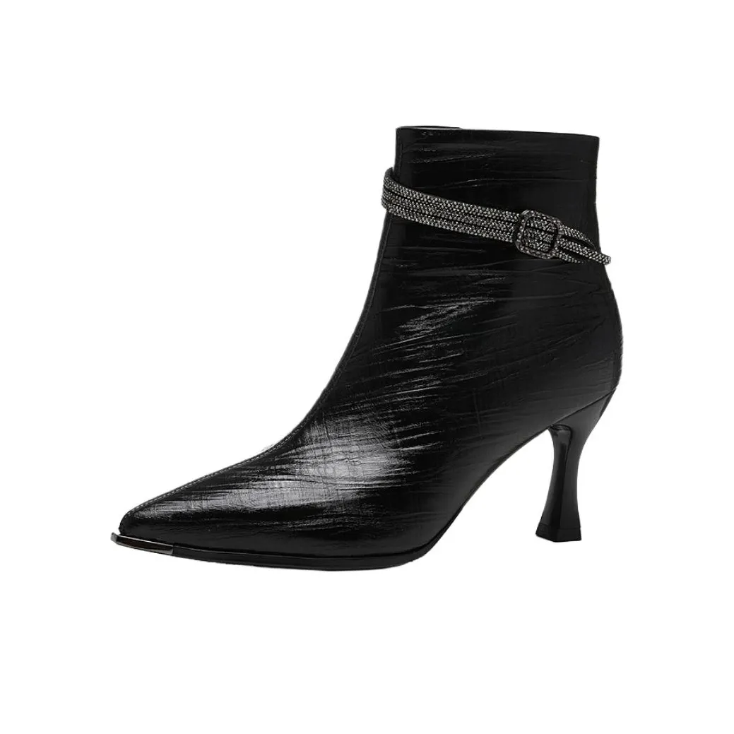 Golden Silk Rabbit Женские ботильоны