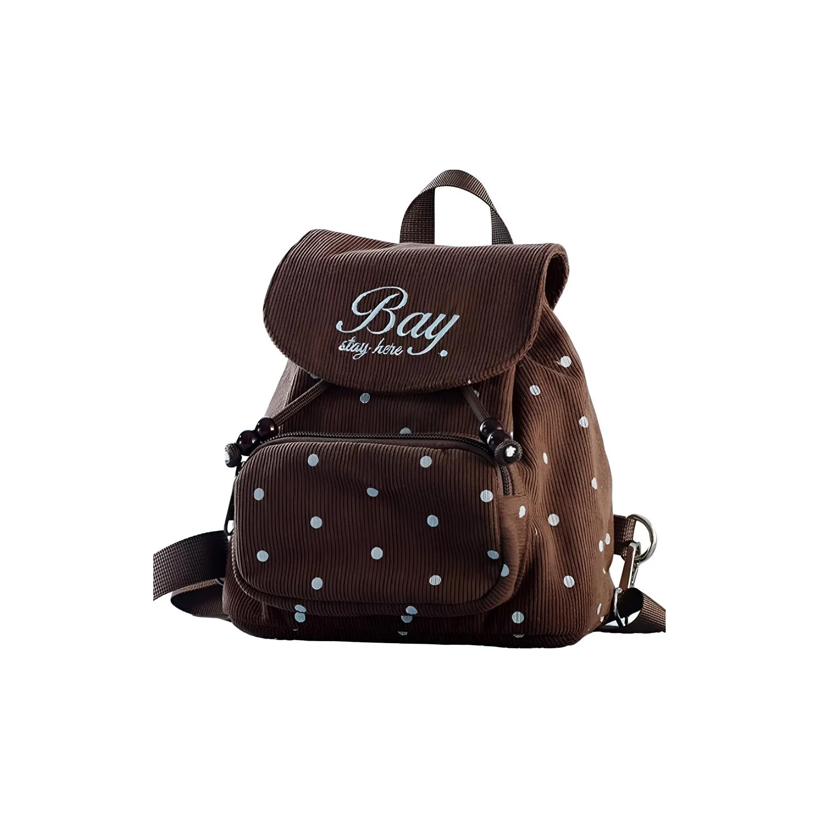 Cool Fun Полиэстер Рюкзак Маленький Унисекс Гороховый узор Коричневый