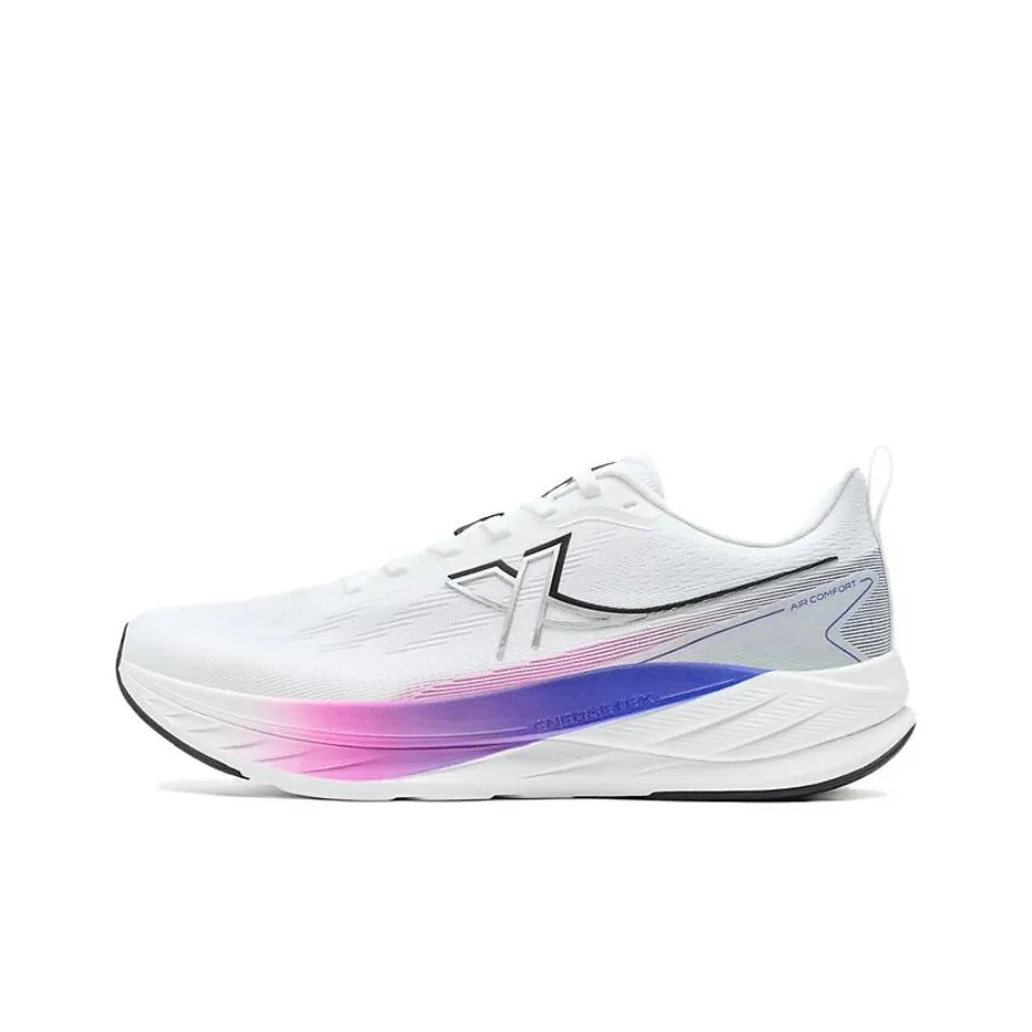 XTEP Cloud DC Устойчивый к истиранию покрытие Низкий топ Повседневные беговые кроссовки Мужские Белый Фиолетовый