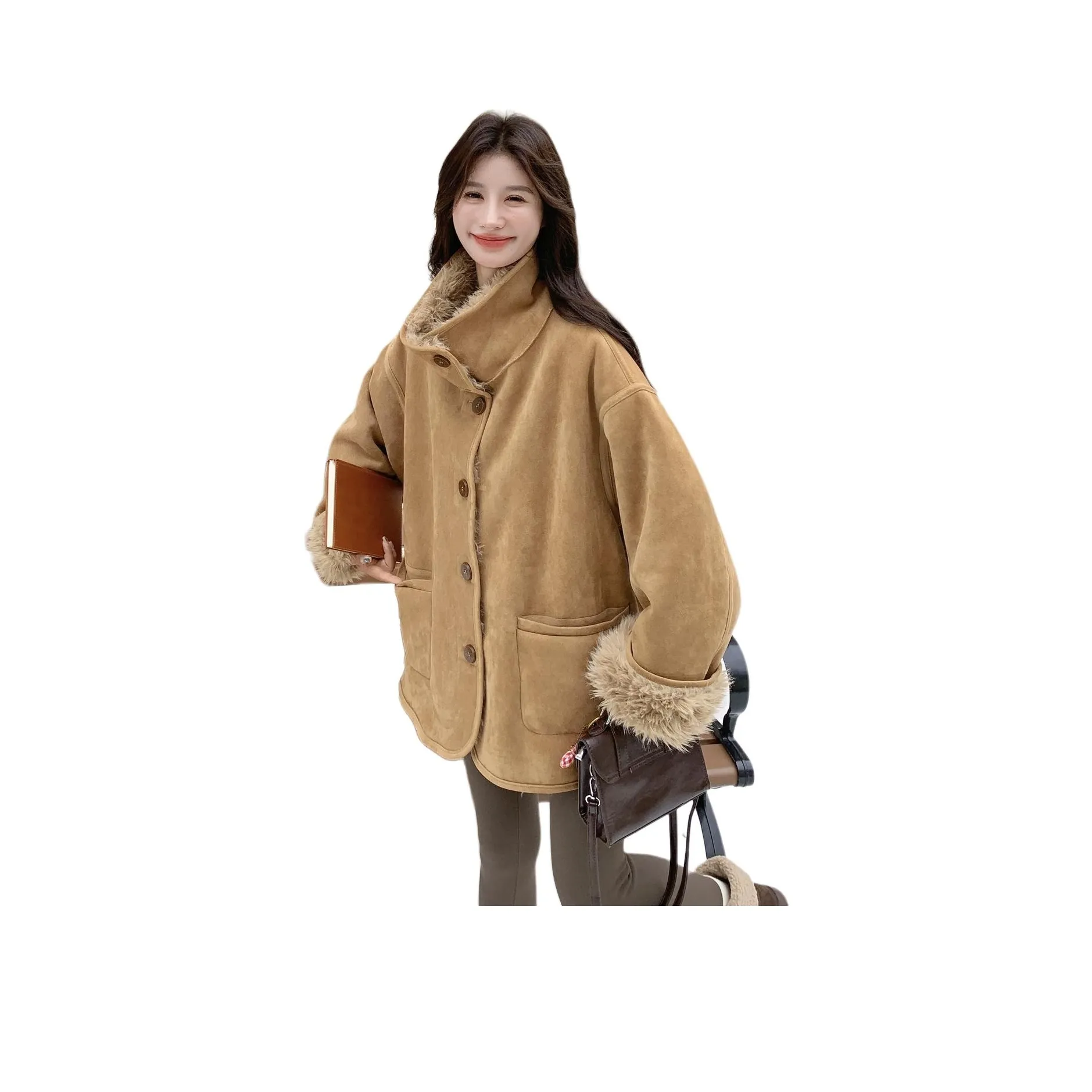 MEXICAN Бархат Feel Пальто Женское