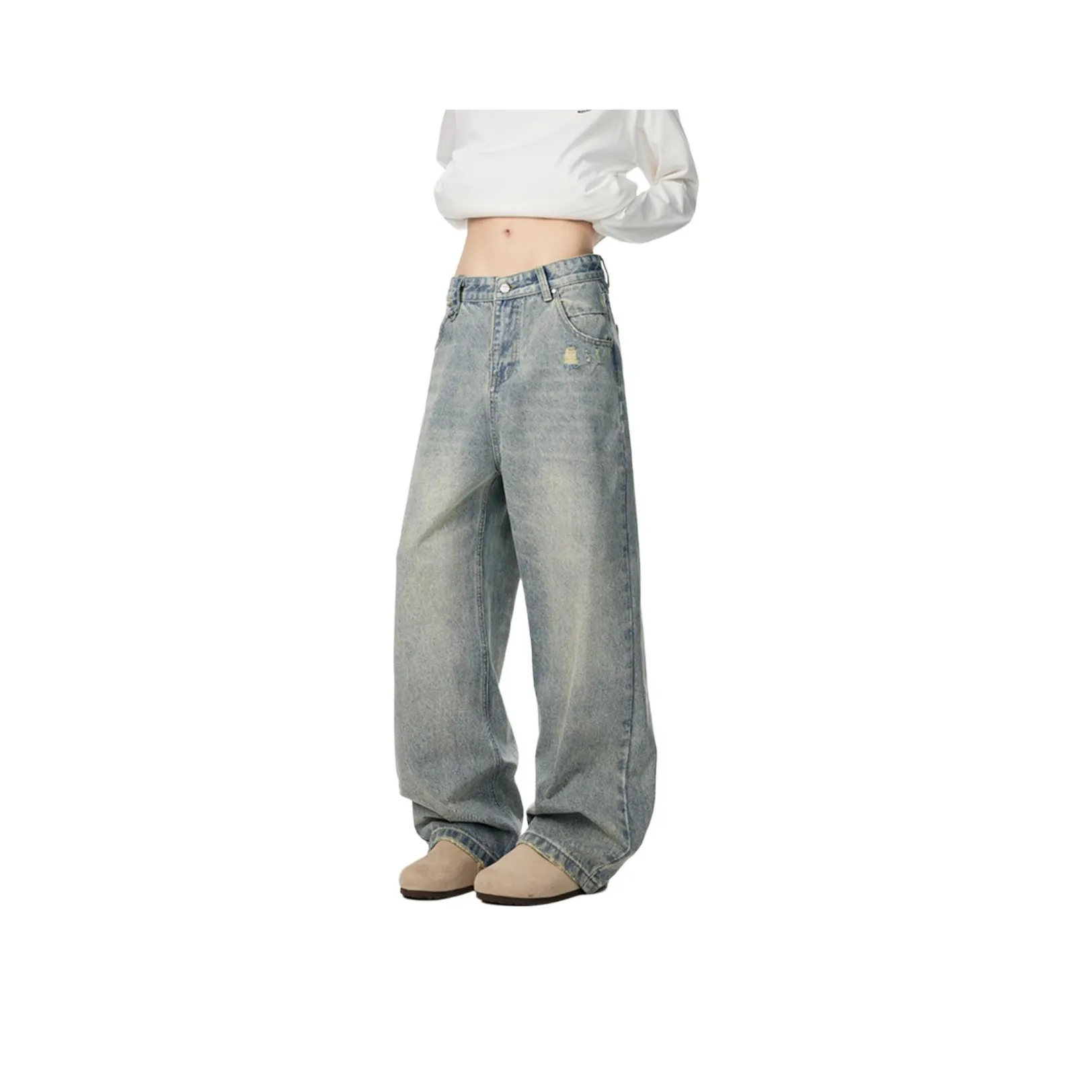 REBIRTHRABBIT Синий Мужские Джинсы