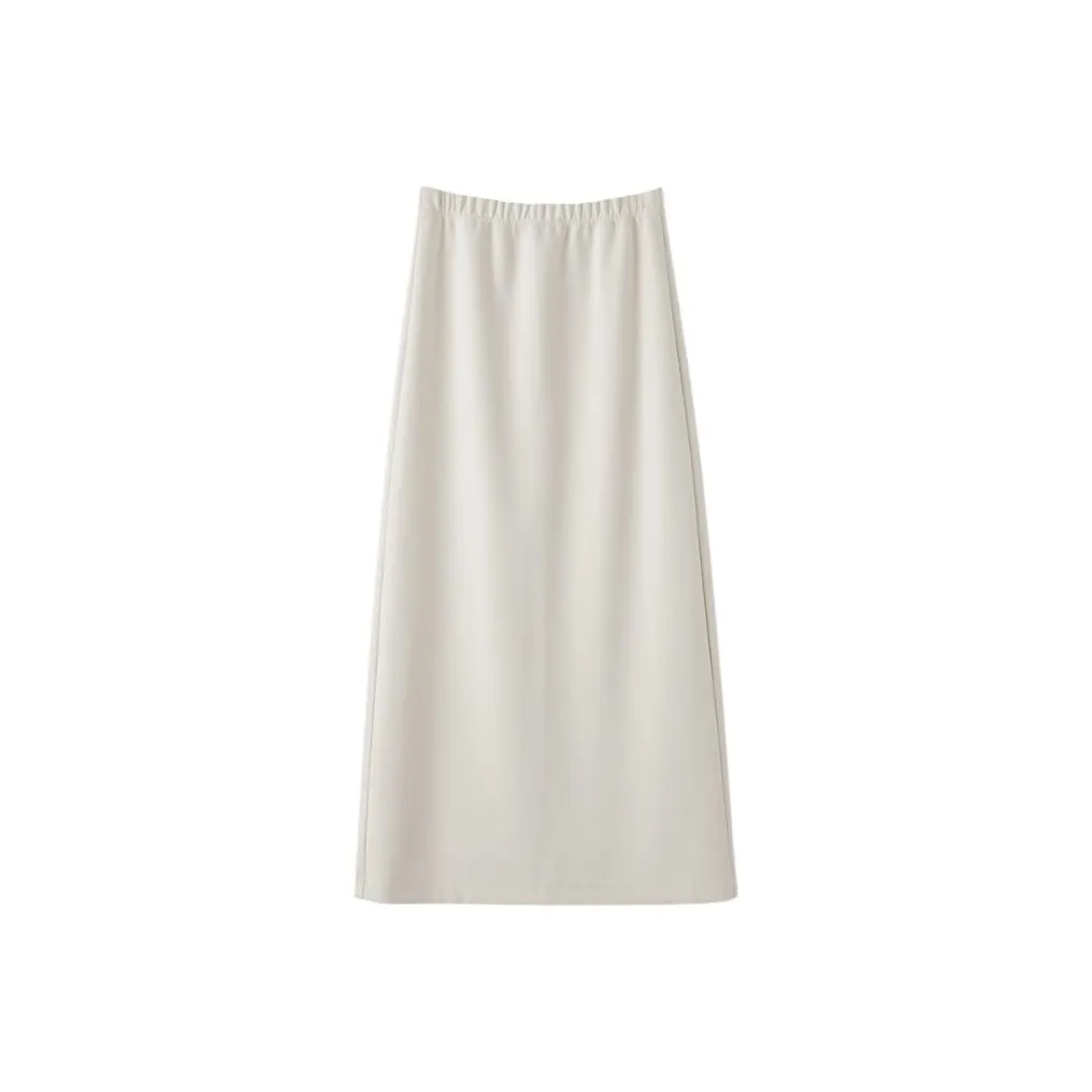 Late White Повседневный Длинный Юбка Женские