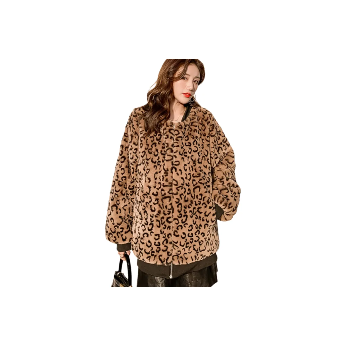 ZEKIKO STUDIO Леопардовый принт Женские Меховые изделия