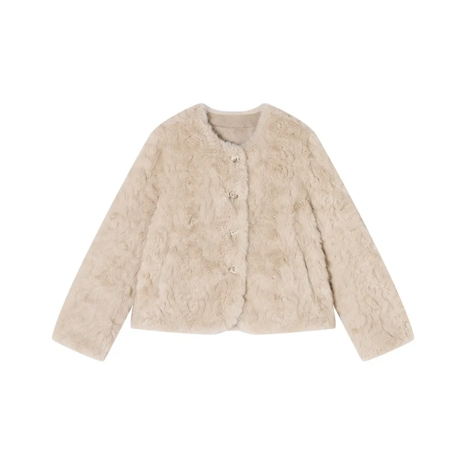 XIANGYING Абрикос Женские Меховые изделия