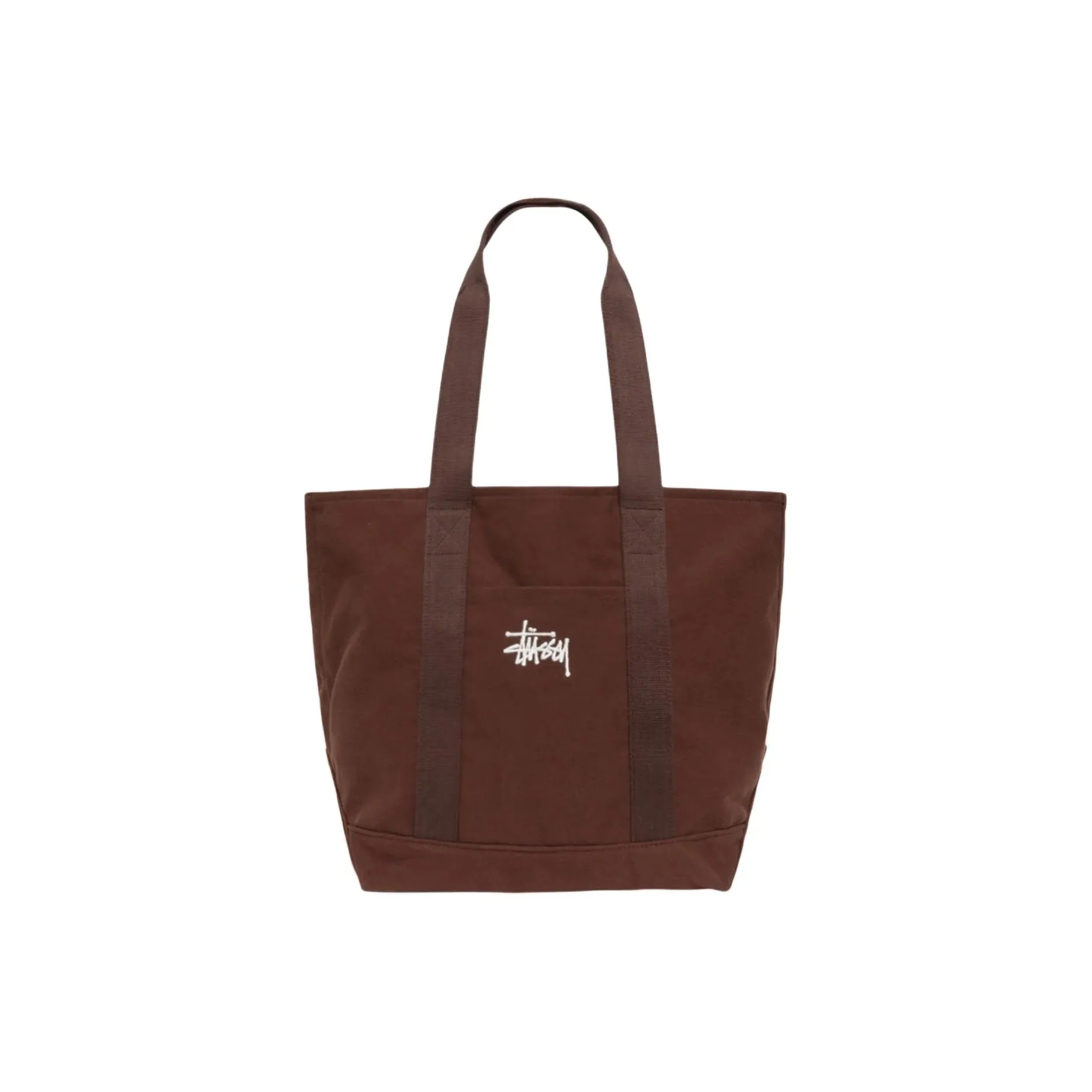 Stussy Холст Тоут Сумка Сумка для покупок Сумка Extra Large Женская Коричневая