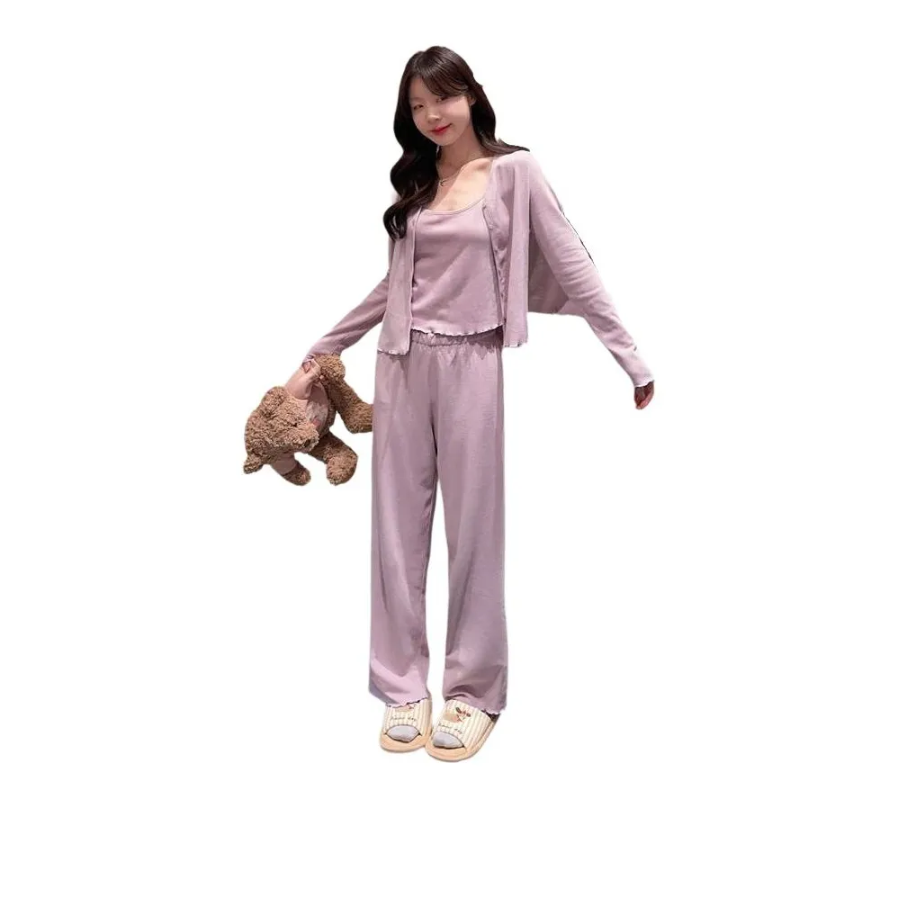 TELENT Дымчатый Лилия Женские Пижамные Комплекты