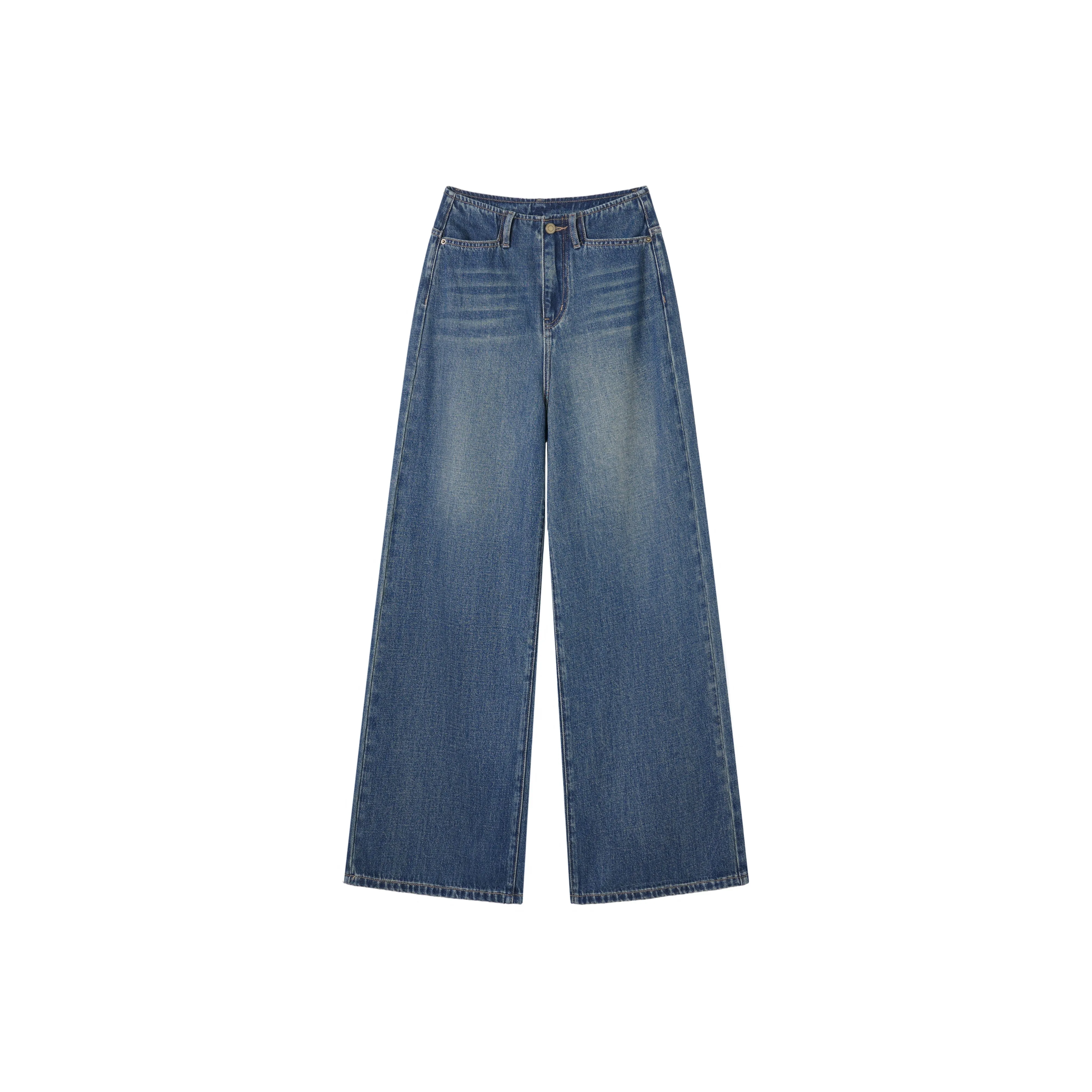 DX.DAXI Выстиранные синие женские джинсы