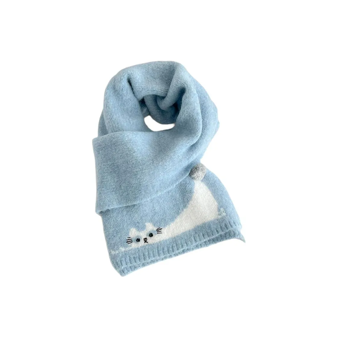 NOMK Полиэстер Трикотаж Шарфы Унисекс Синий Розовый Зеленый Серый Желтый Экрю