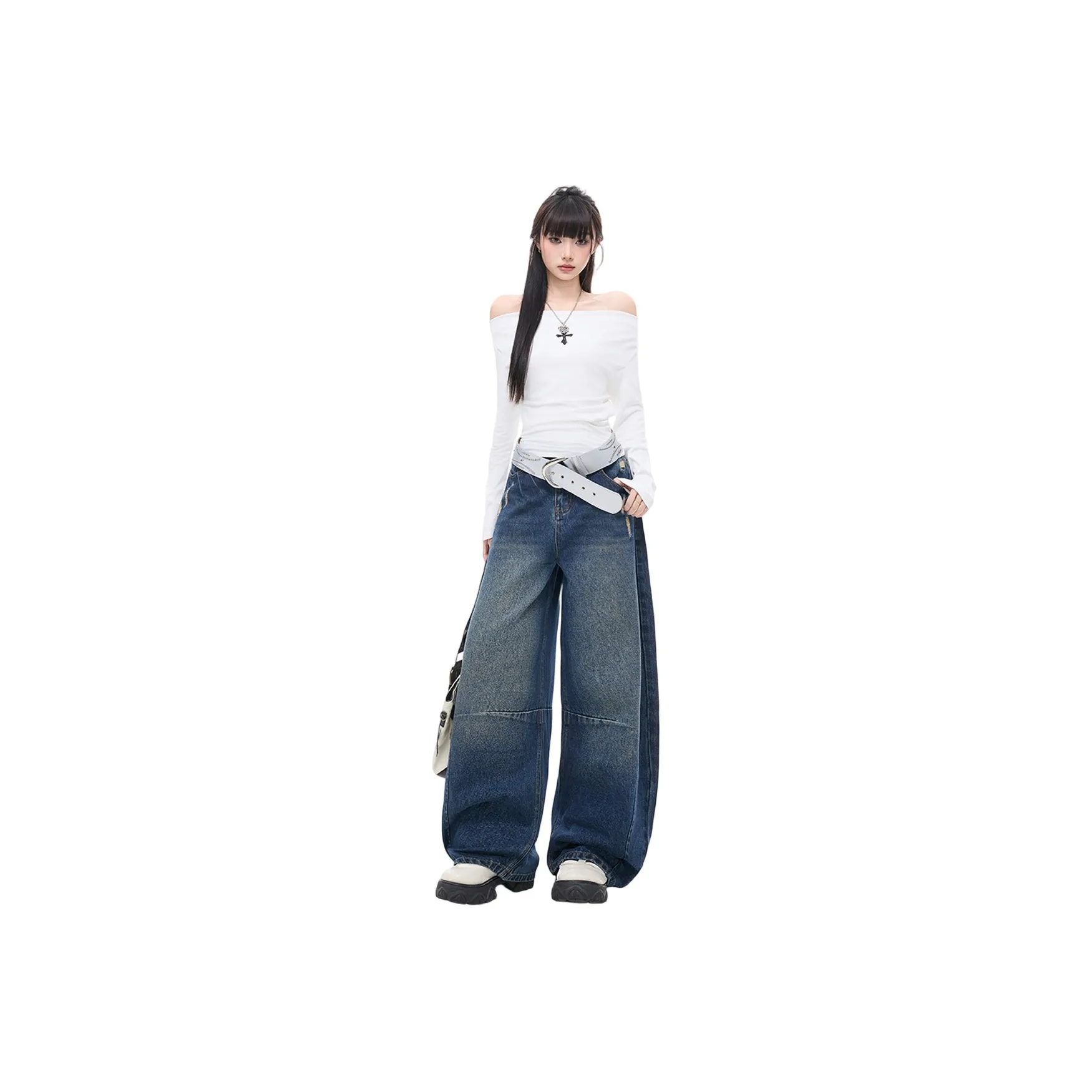 BELOVED STARRY Белый относится к Белым оттенкам Женские Джинсы