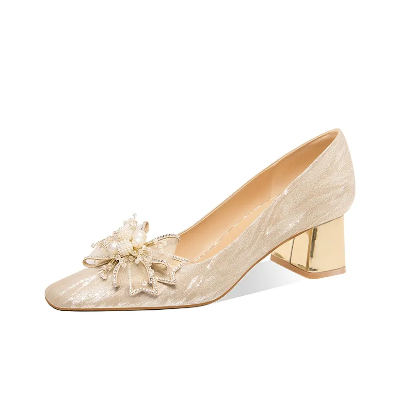 LOLY Грубый каблук Свадебная обувь Коробка Женская