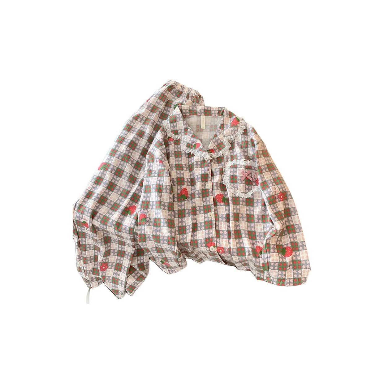 HANQIANNUO Весенний и Осенний Пижамный комплект из двух предметов с длинными рукавами для женщин