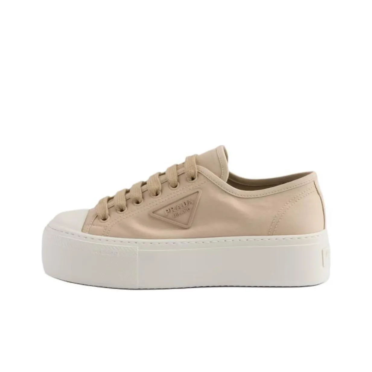 PRADA Canvas Shoes Women's Low Top Umber