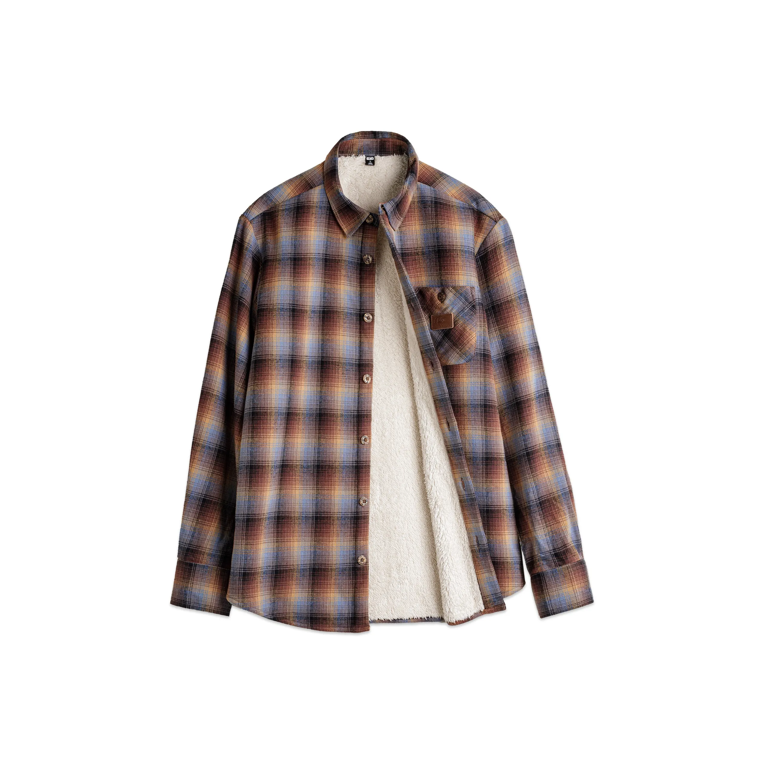 MADEN Синий Коричневый Мужские Рубашки