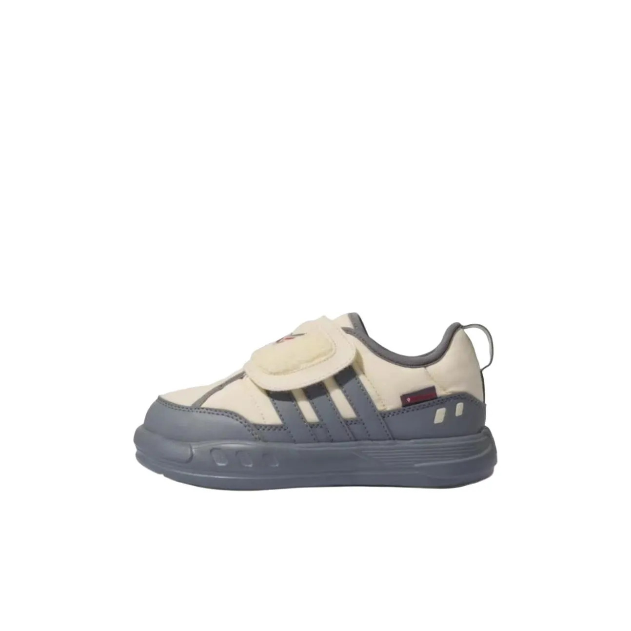 Adidas Puffy Skipper Slip-resistant Thermal Low-top Casual Shoes Beige Children's
