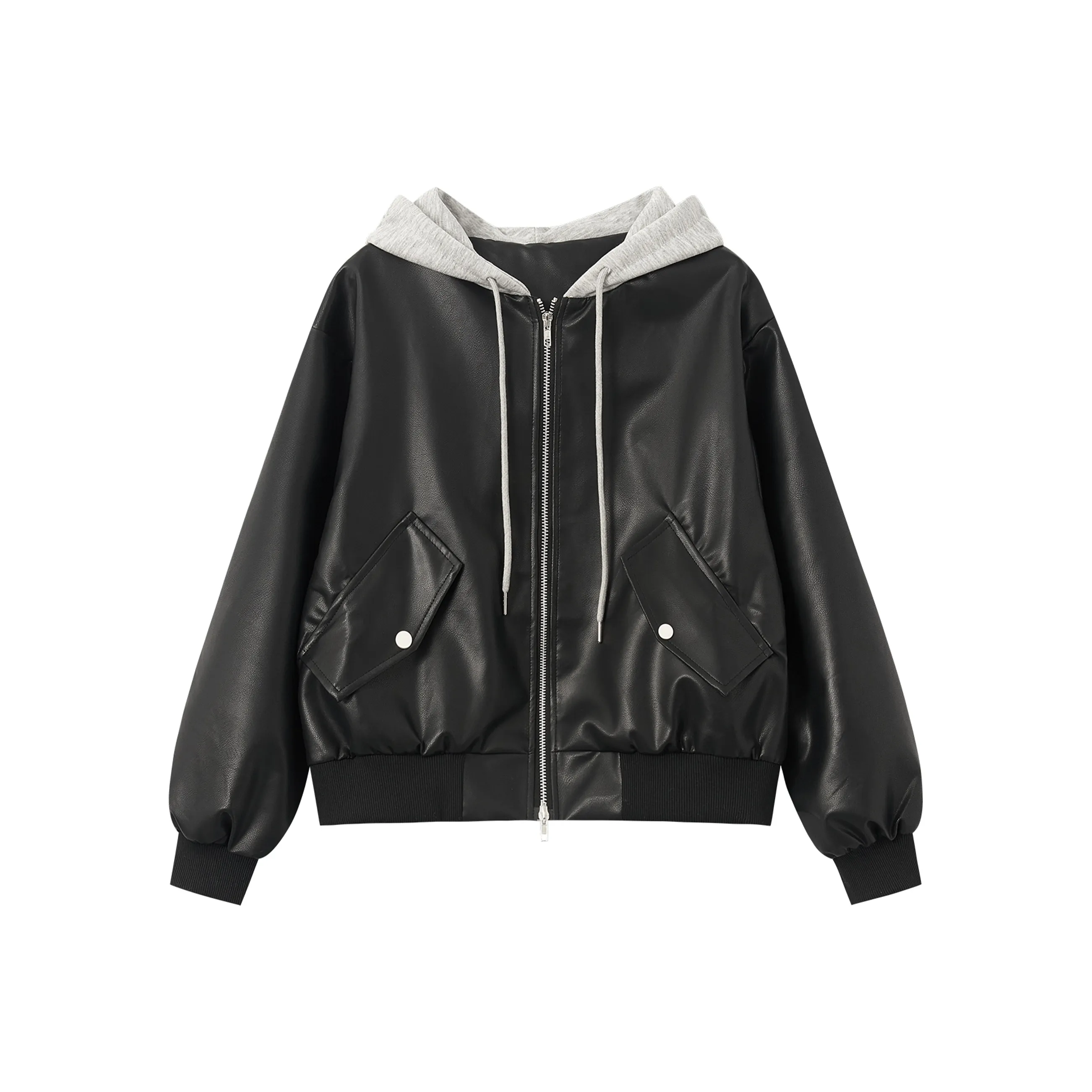 STARFEI Черные Женские Кожаные Куртки