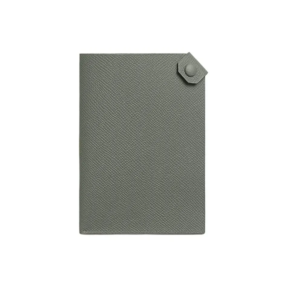 HERMES Тармак Эпсом Телячья кожа Держатель для паспорта Стандартный Унисекс 63 Vert Amande Абрикосовый зеленый