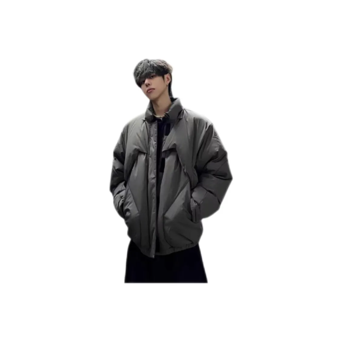 NRXX Серый Мужской Пуховик