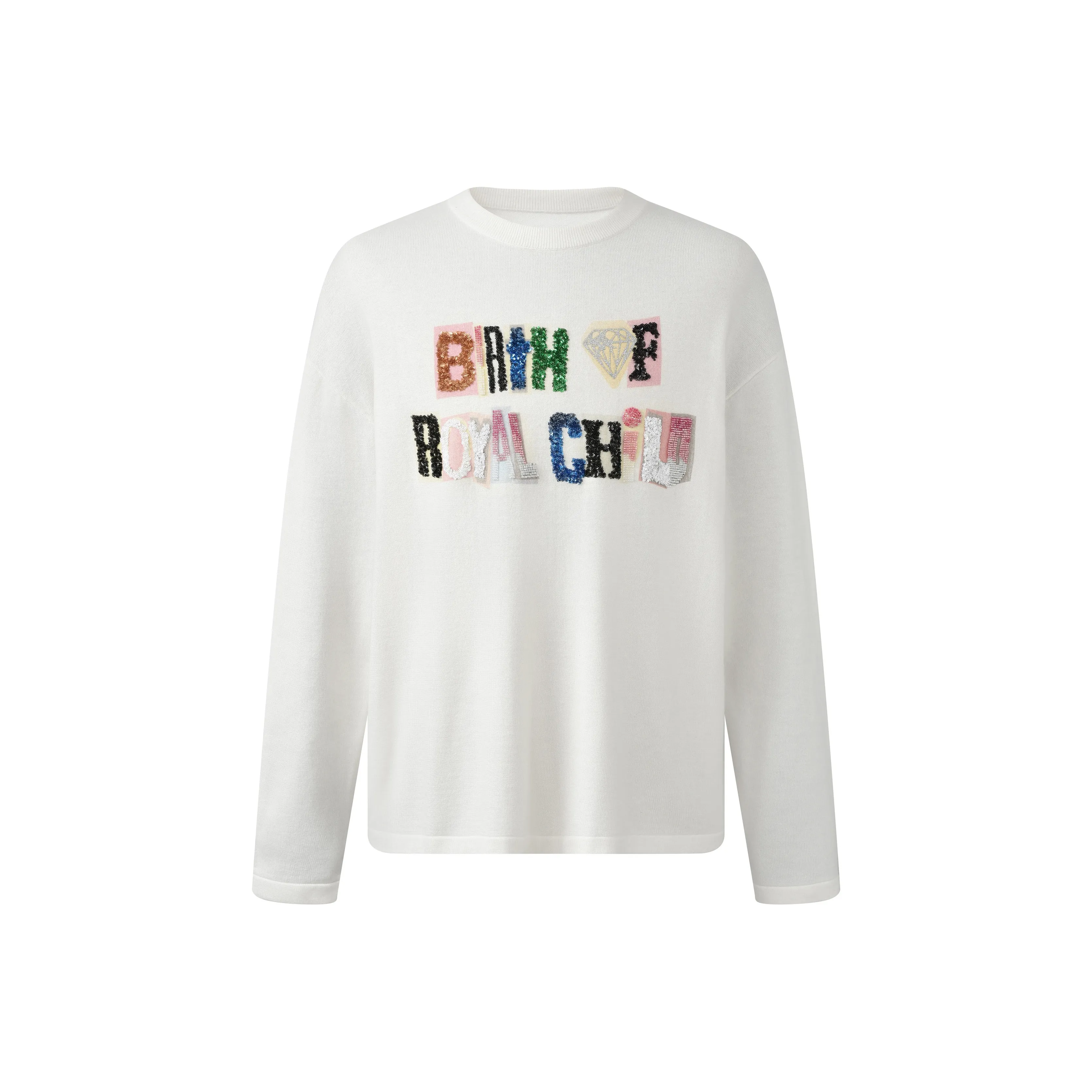 BIRTH OF ROYAL CHILD EFFORTLESS Удобная футболка унисекс молочного белого цвета