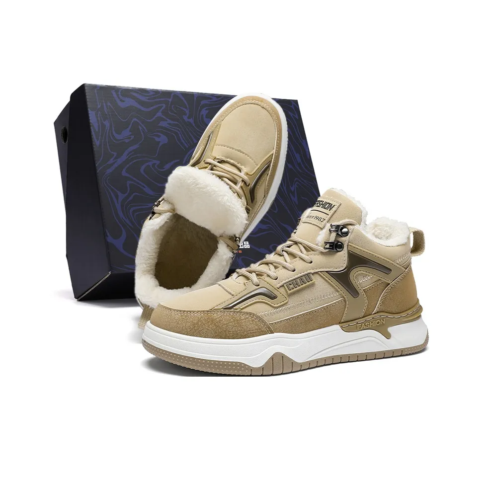 OUGLEMEN Теплоизоляционное покрытие устойчивое к истиранию легкий противоскользящий MID топ кроссовки для скейтбординга мужской